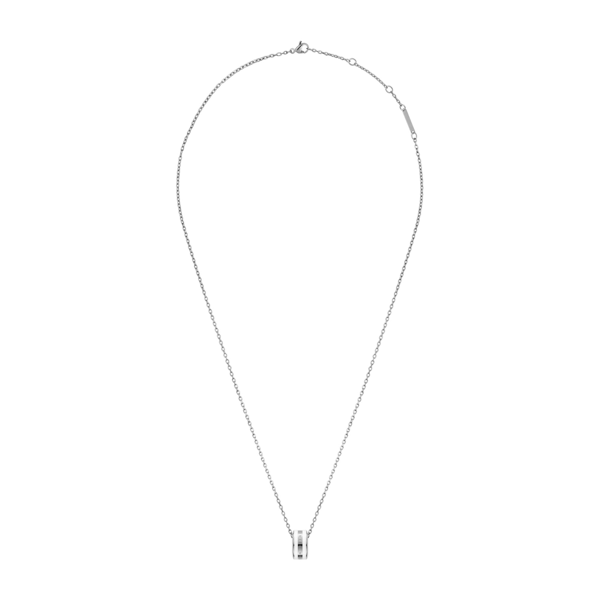 Emalie Necklace Silver Satin White