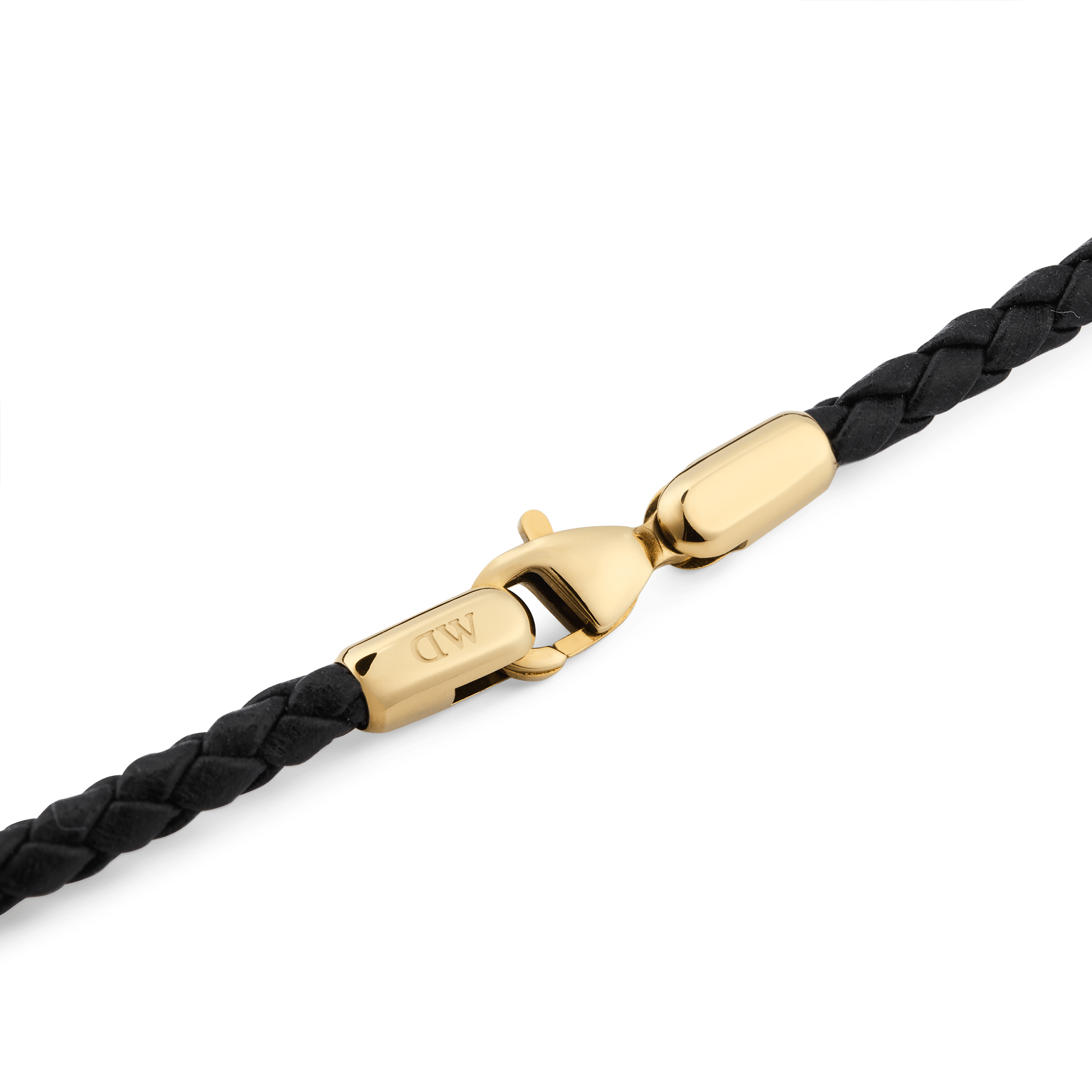 Daniel  Braided Leather Bracelet Sheffield 2.8 Gold