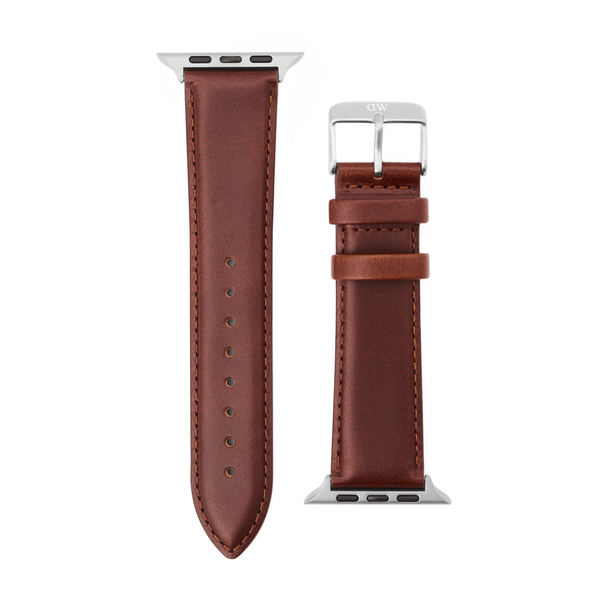 Smartwatch Leather Strap St Mawes Silver