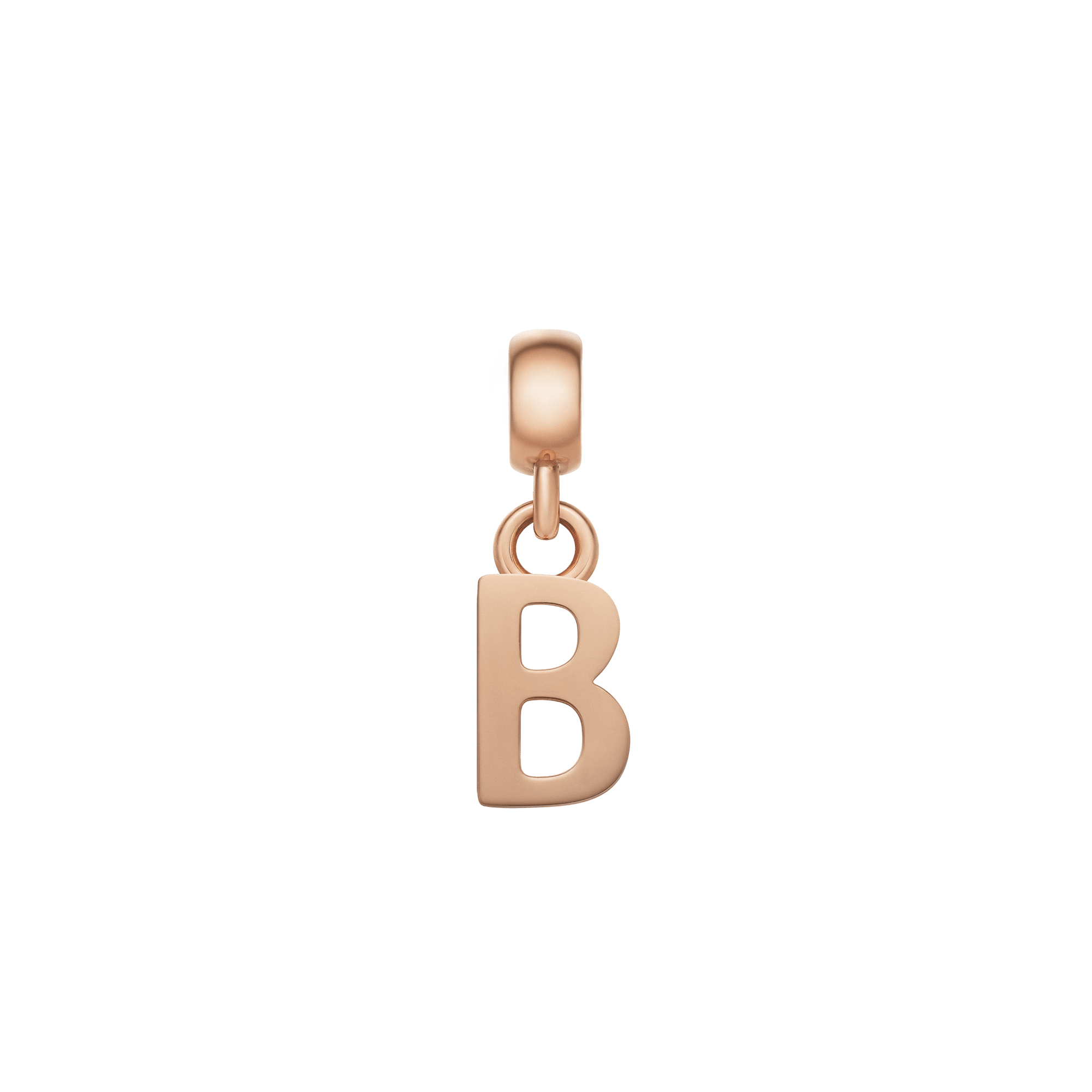 Letter Charm Rose Gold