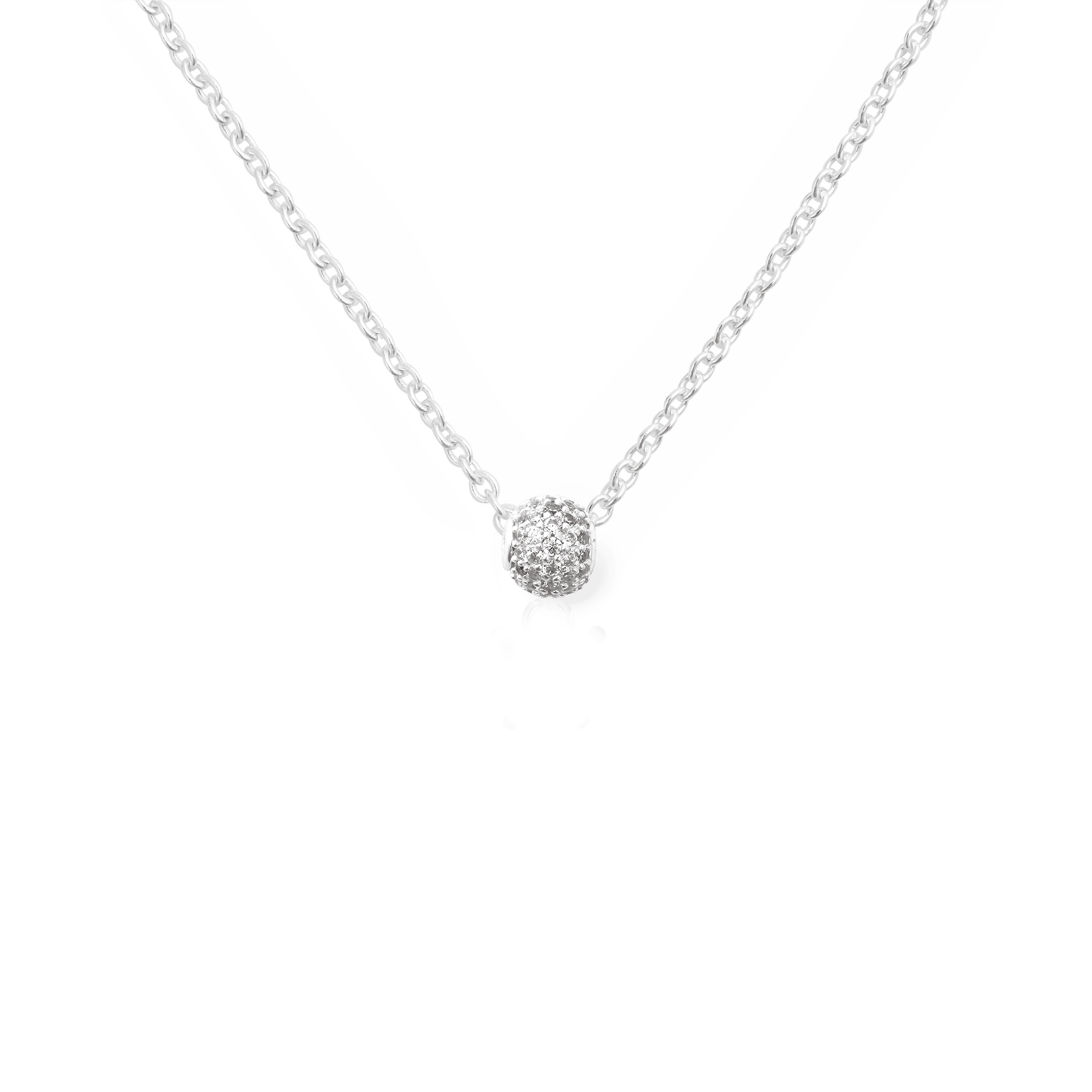 Pavé Orb White Crystal Charm