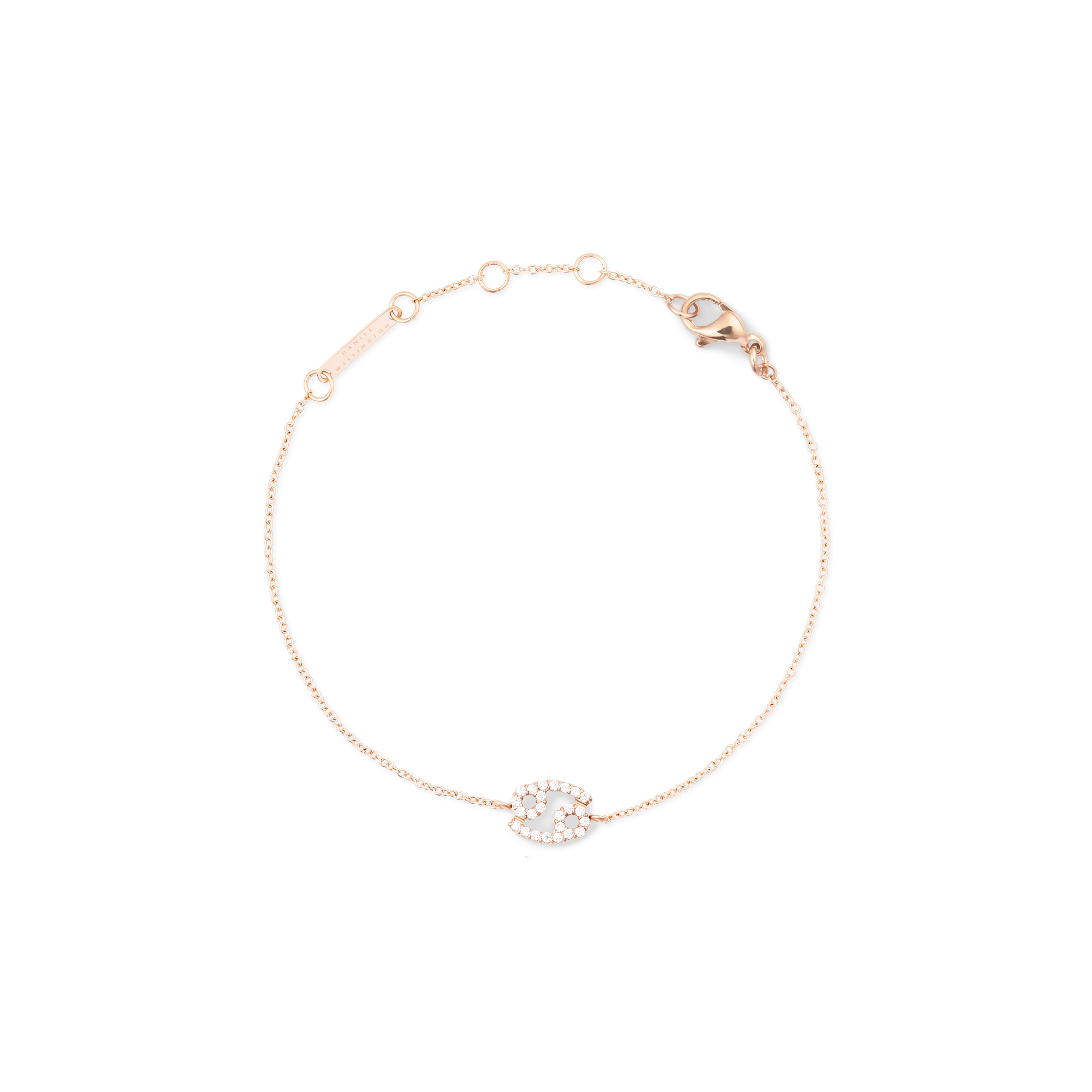 Crystal Zodiac Chain Bracelet Rose Gold