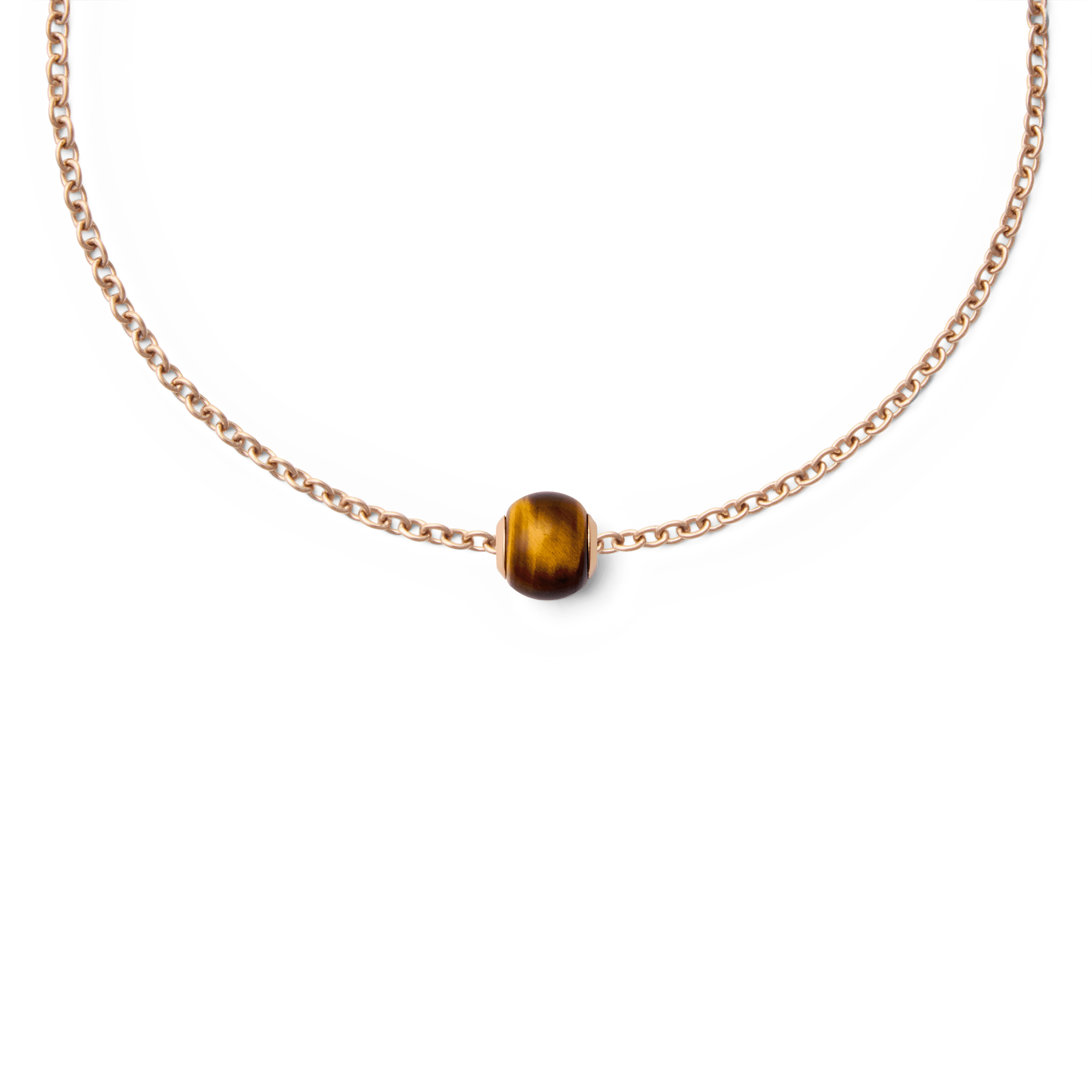 Tiger eye Orb  Rose Gold charm