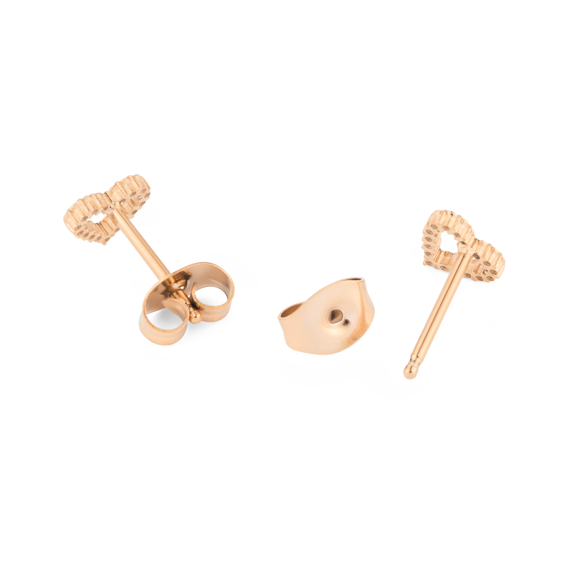 Mirelle Heart Earrings Rose Gold