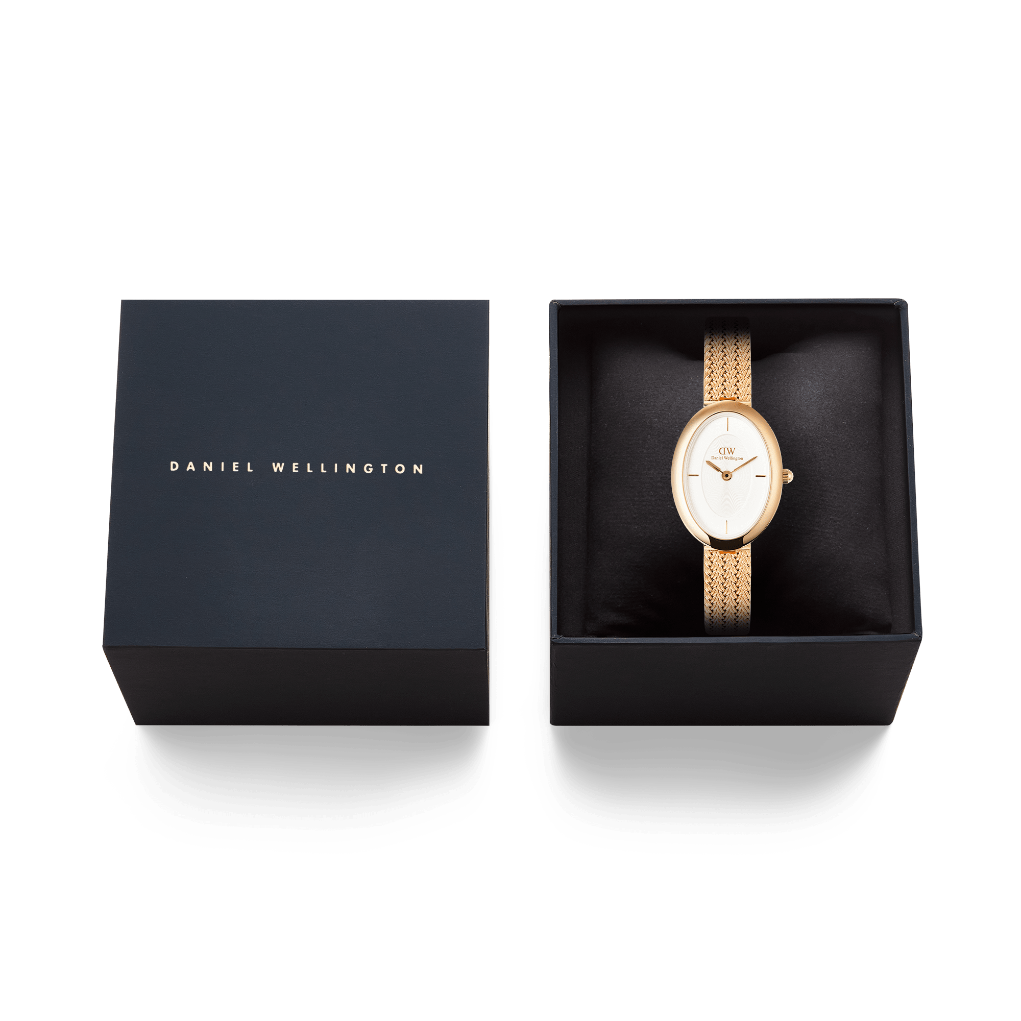Juliette Braided Mesh White Sunray Rose Gold