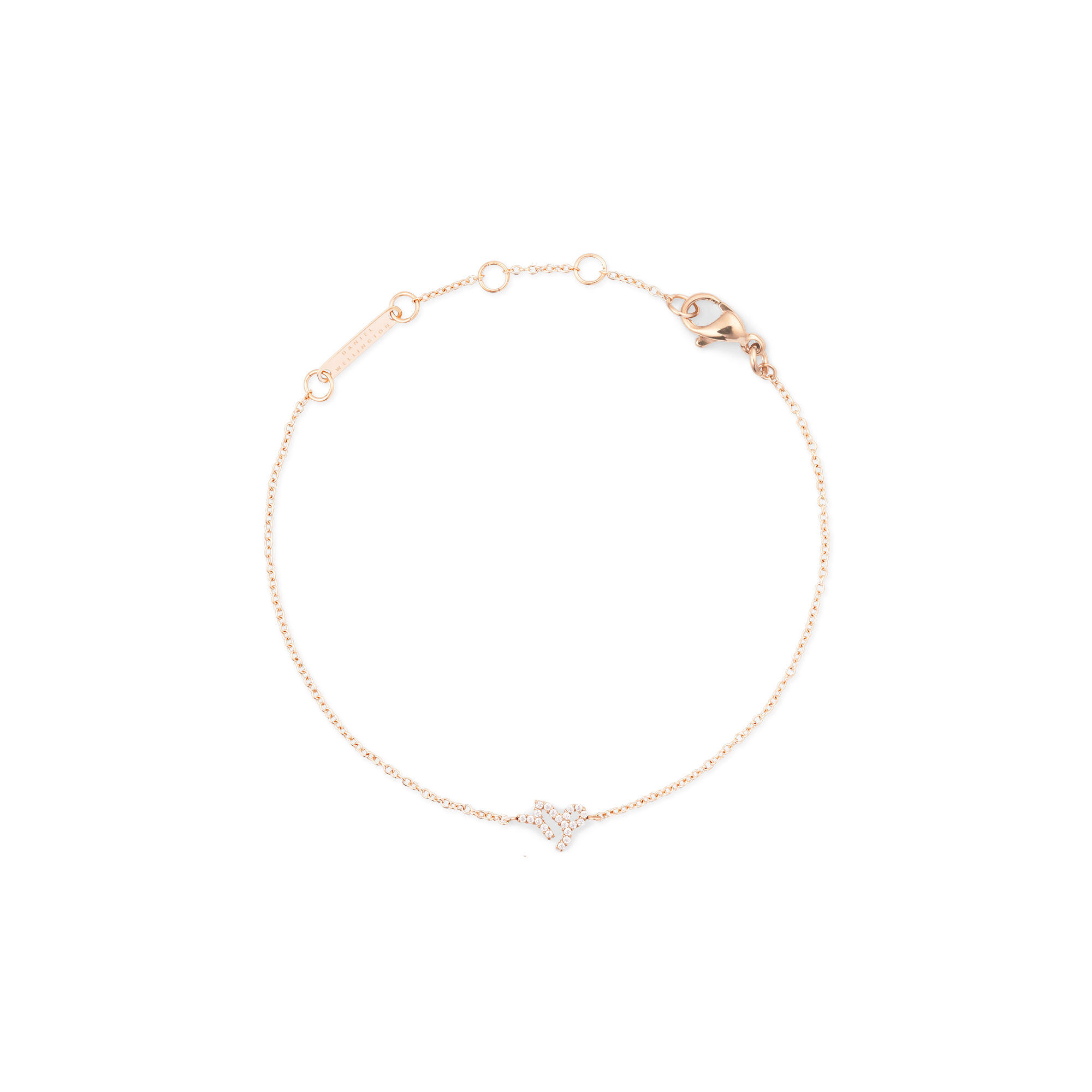 Crystal Zodiac Chain Bracelet Rose Gold