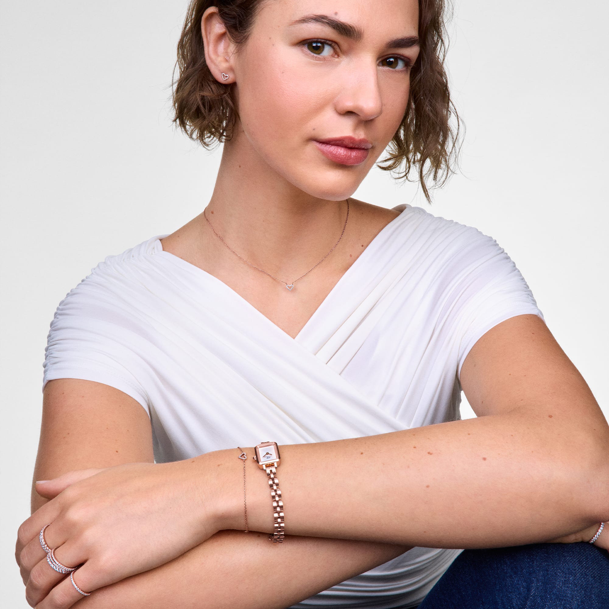 Mirelle Heart Necklace Rose Gold