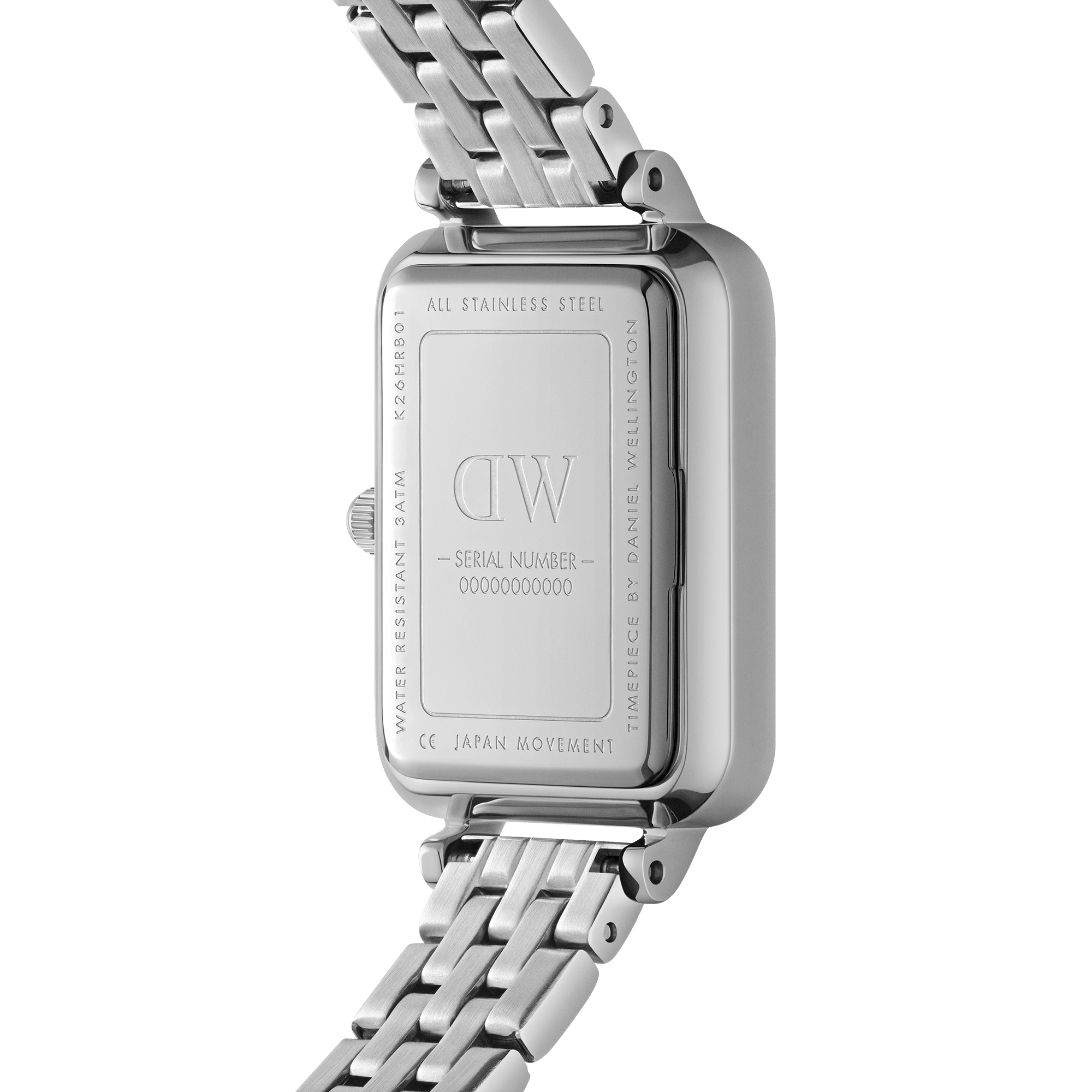 Quadro Roman Numerals 5-Link Silver