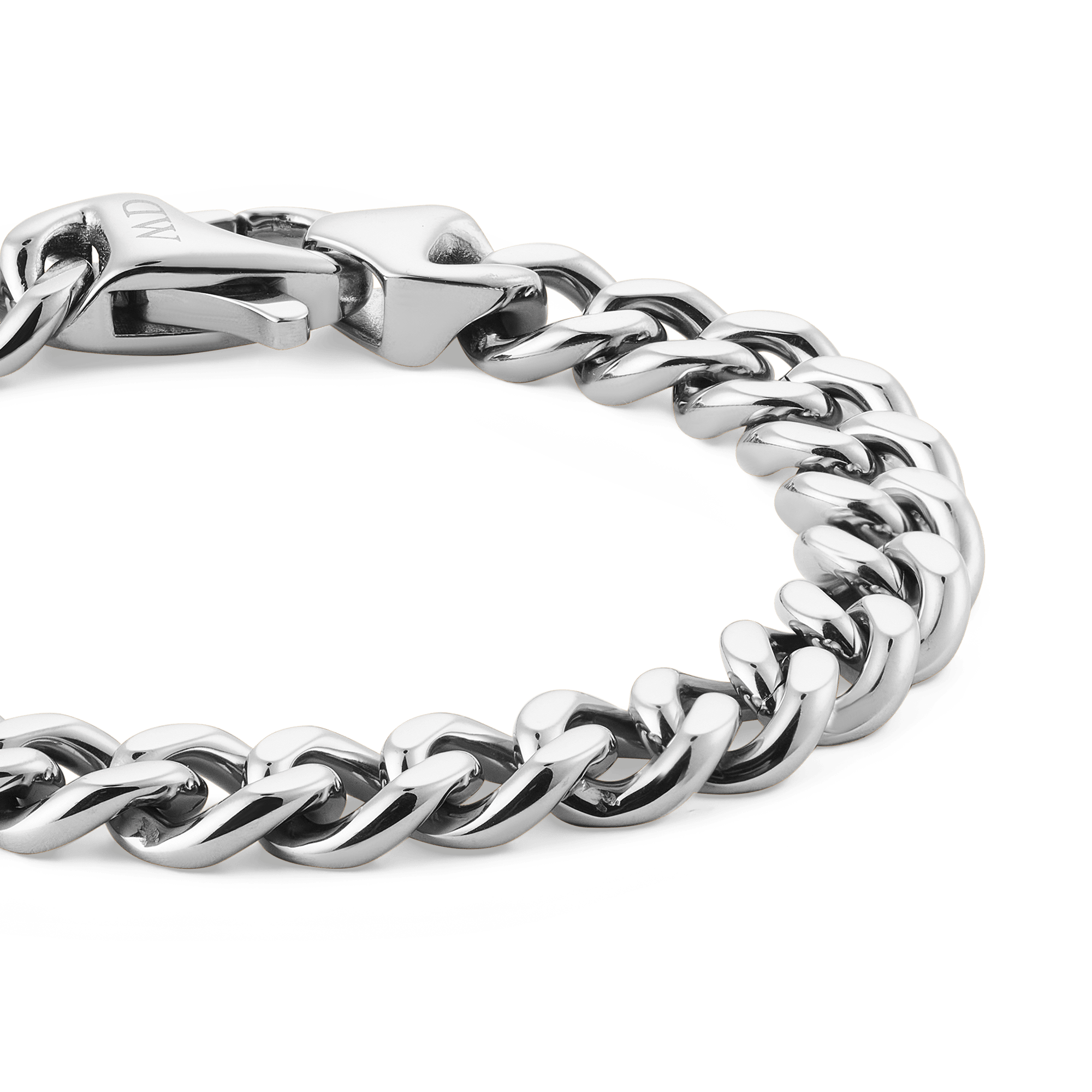 Ellipse Cuban Chain Bracelet Silver