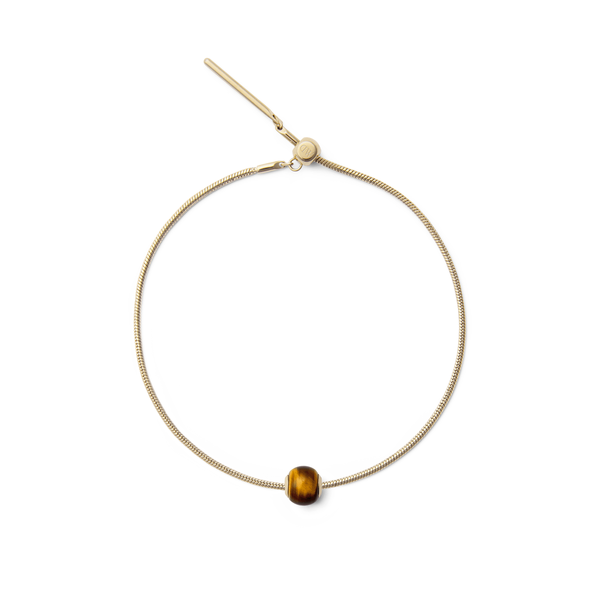 Tiger eye Orb Gold charm