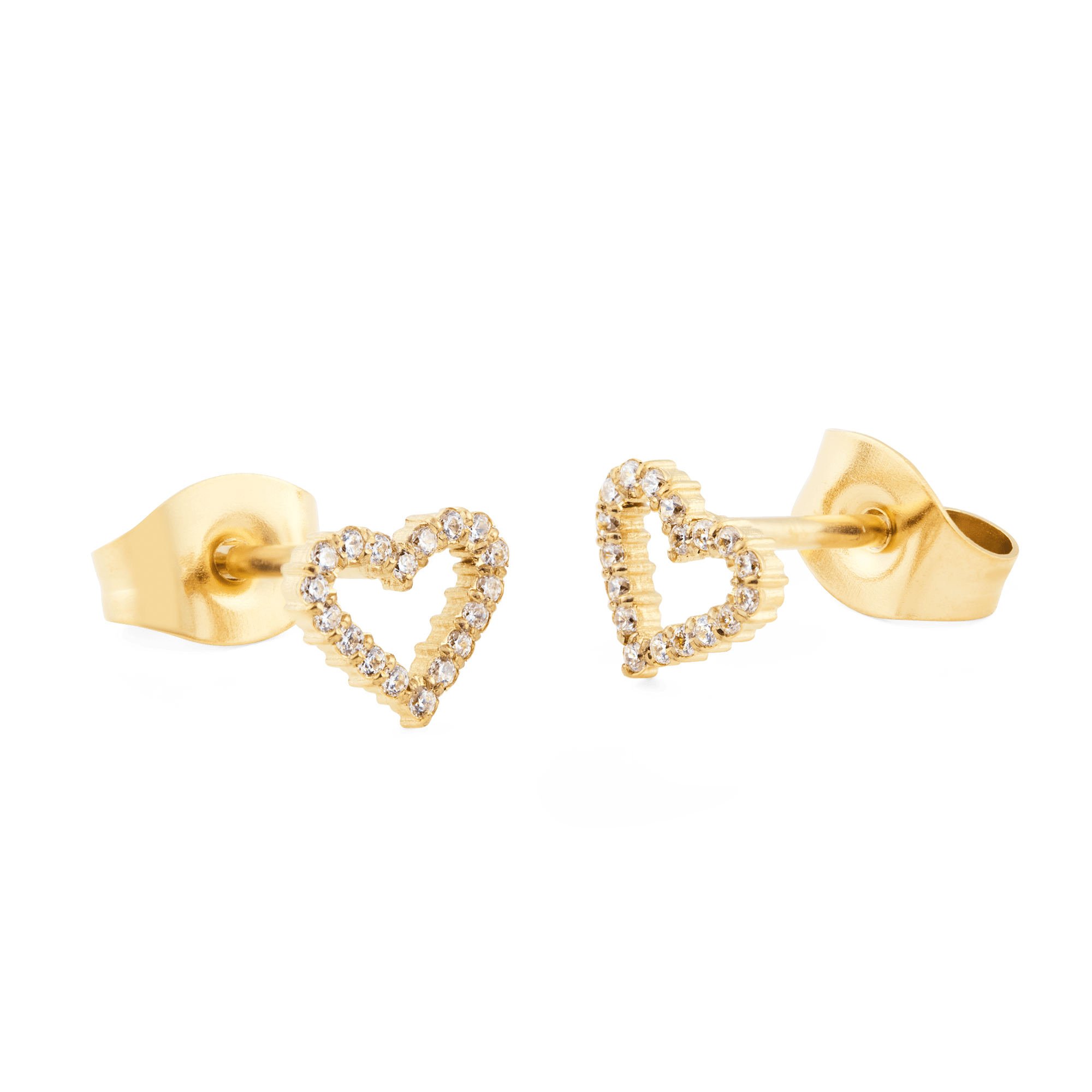 Mirelle Heart Earrings Gold