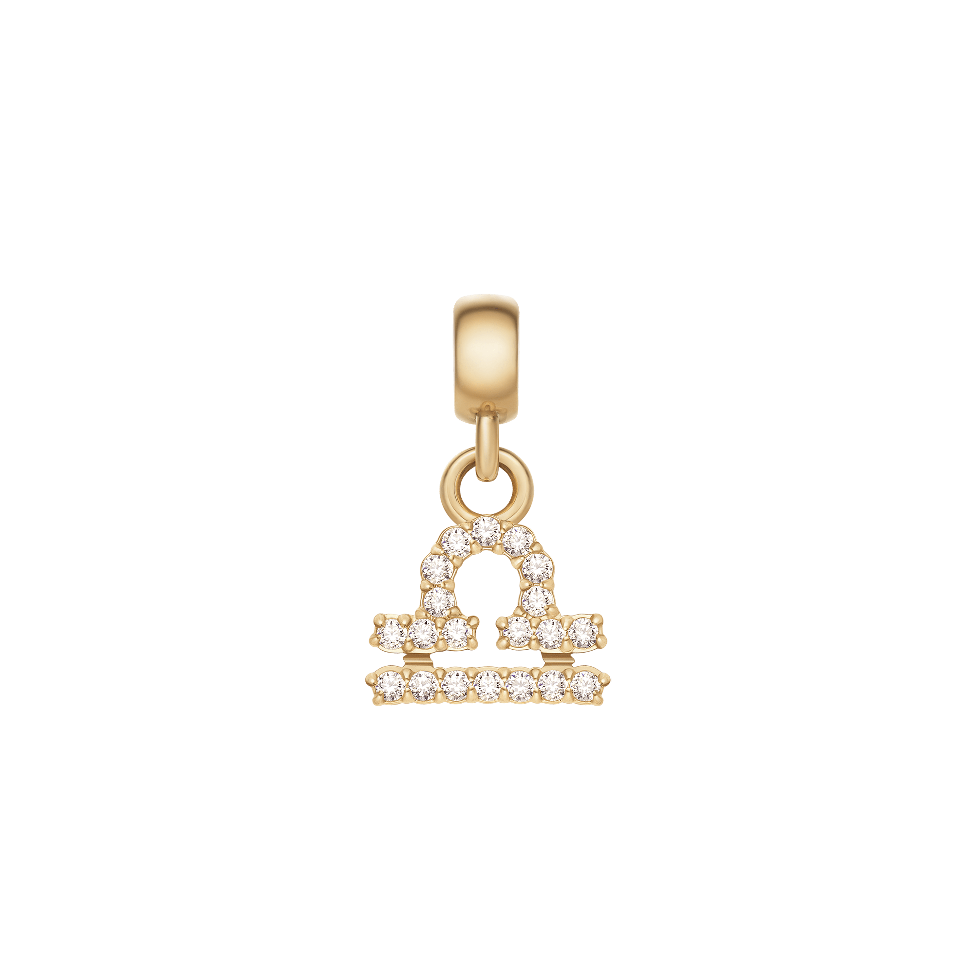 Crystal Zodiac Charm Gold