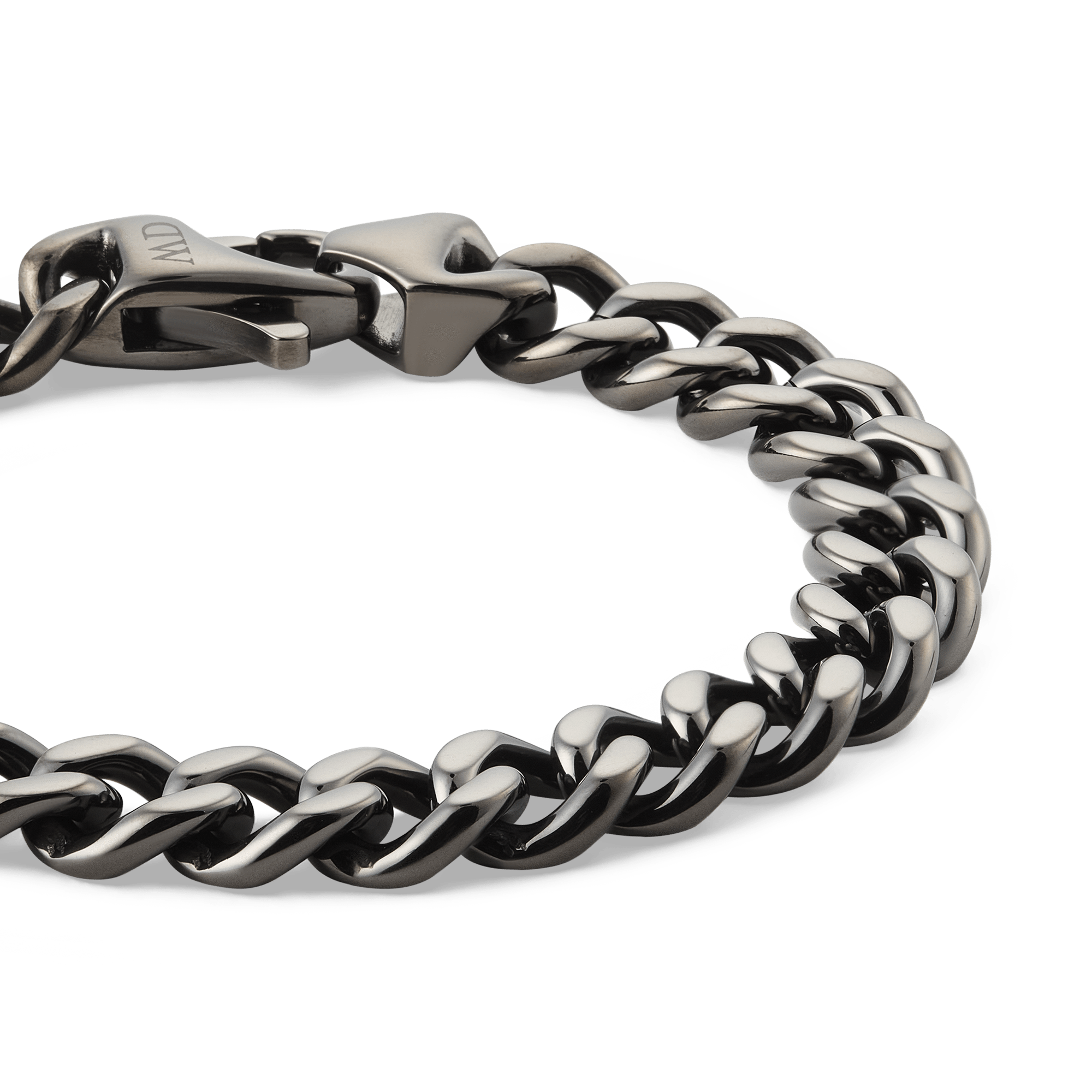 Ellipse Cuban Chain Bracelet Graphite