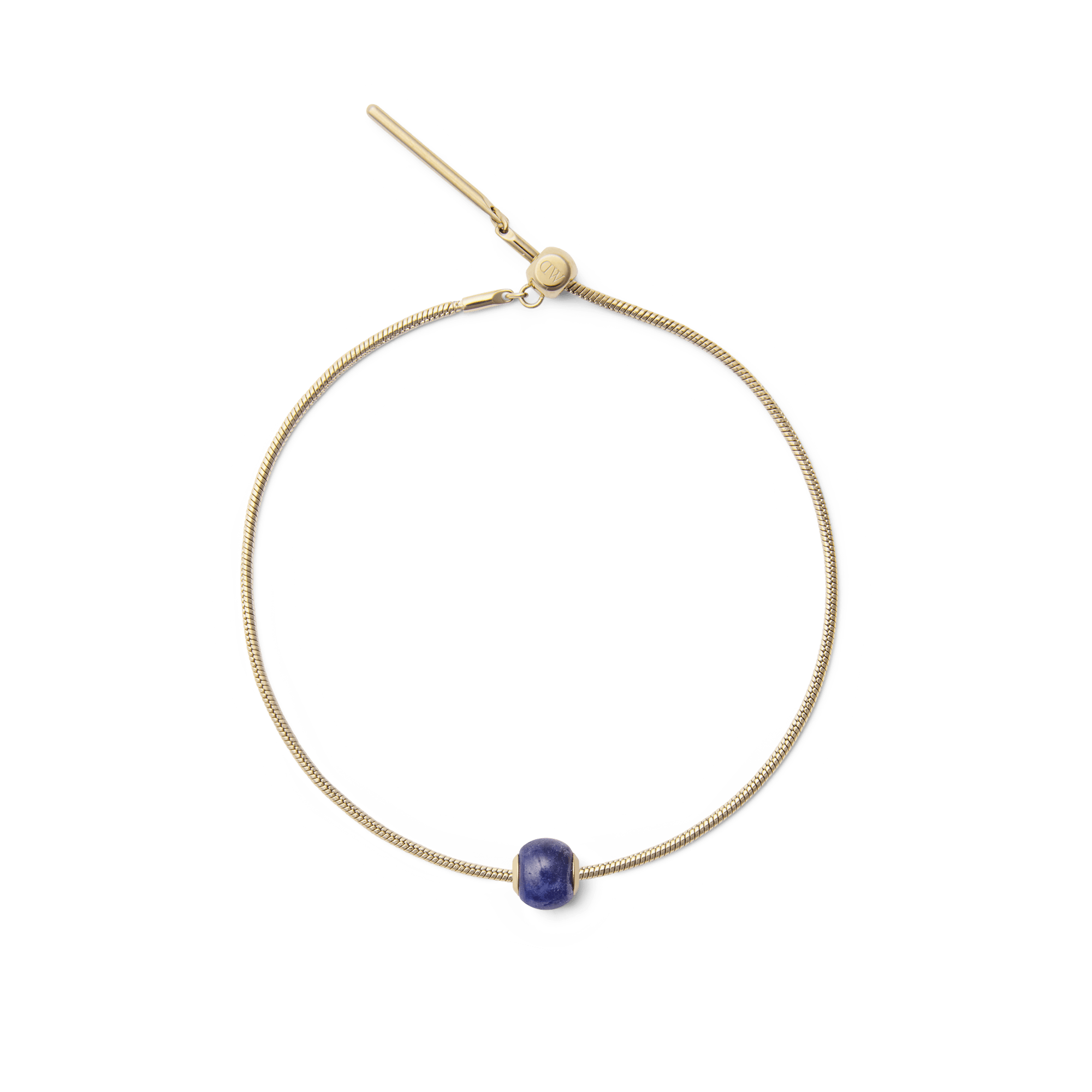 Blue Spot Orb Gold Charm