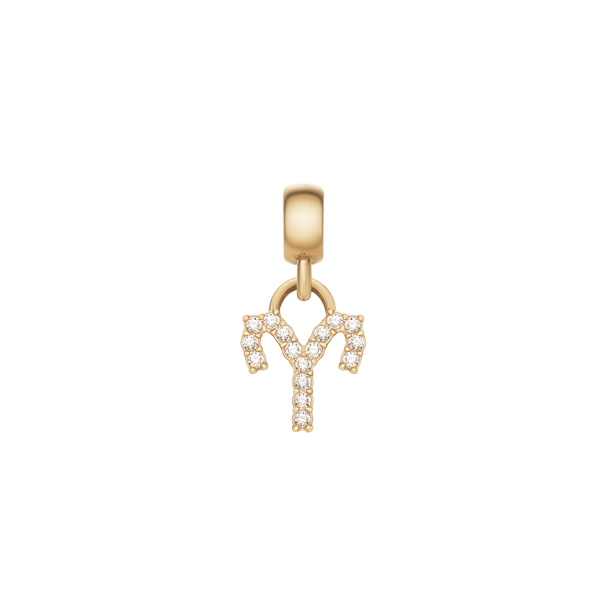 Crystal Zodiac Charm Gold