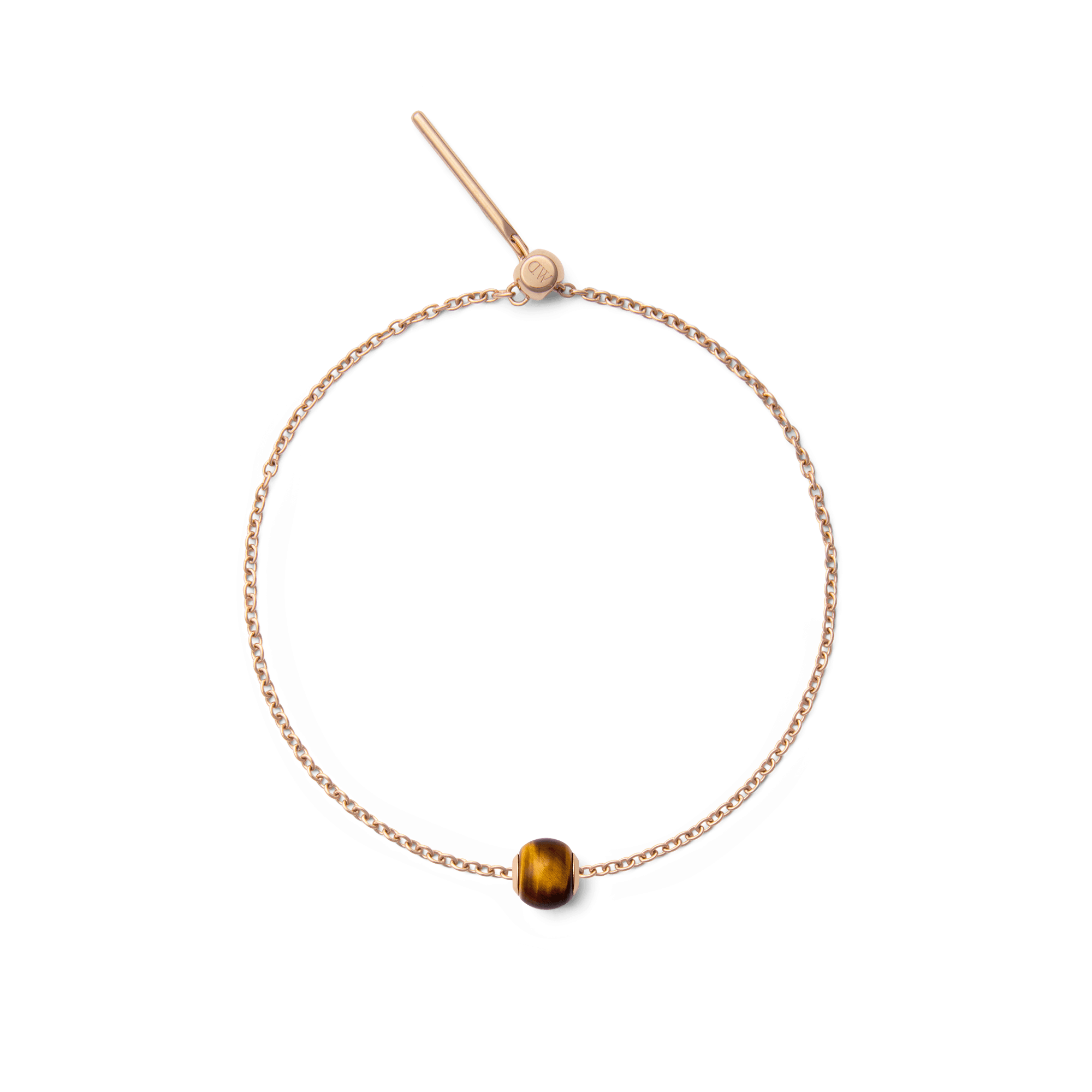 Tiger eye Orb  Rose Gold charm