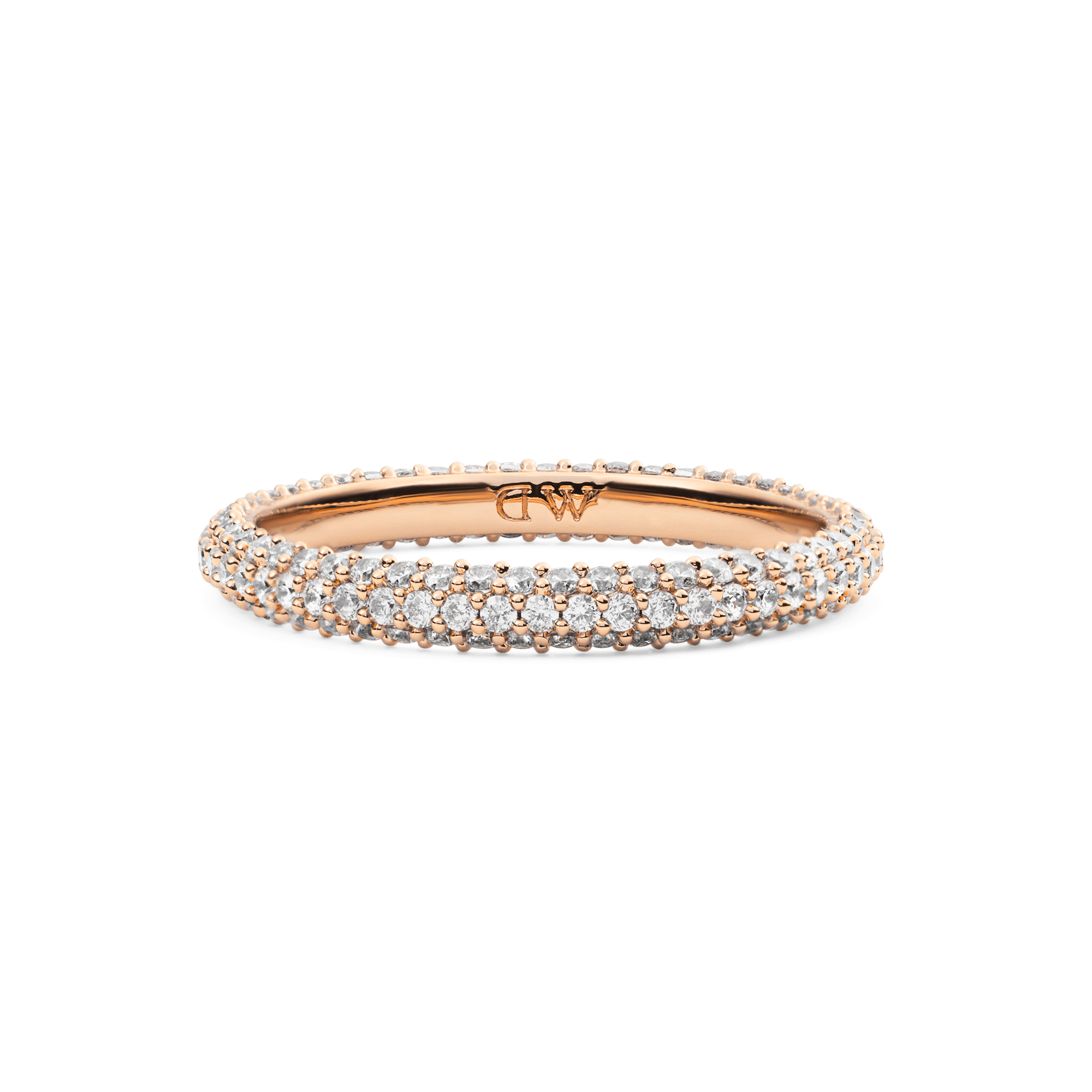 Pavé Ring Rose Gold 3 mm