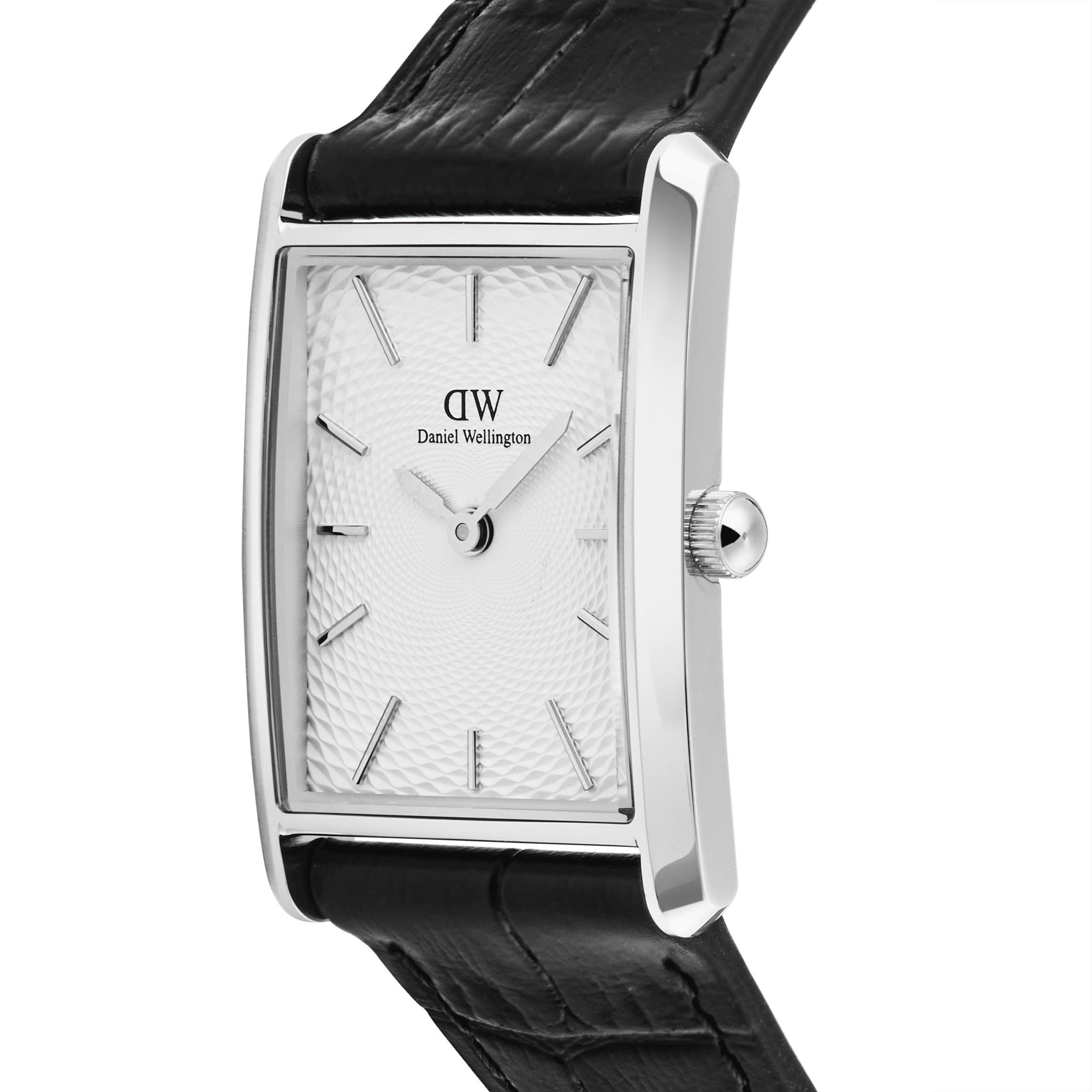 Bound Black Crocodile Guilloché Silver