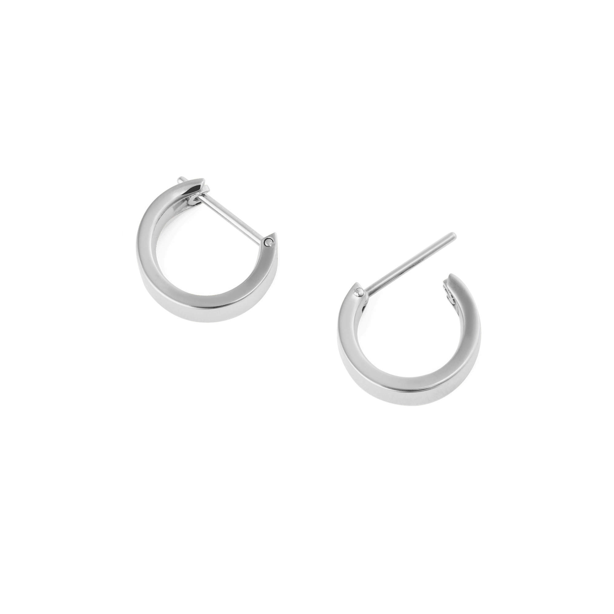 Line Earrings Polished Silver 3.5mm