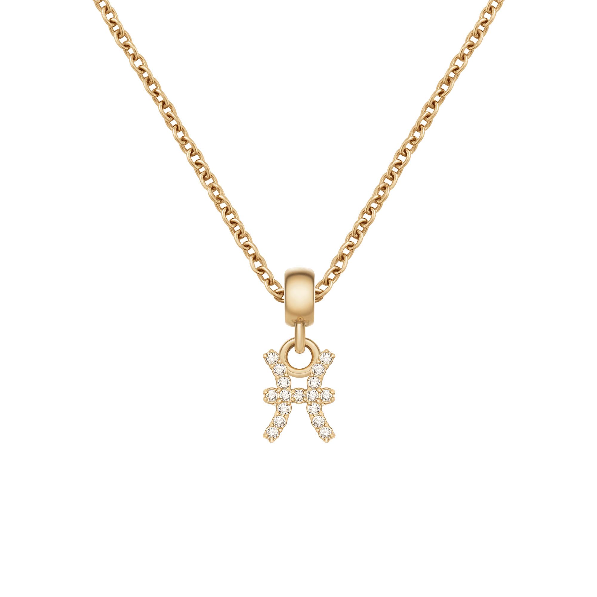 Crystal Zodiac Charm Gold