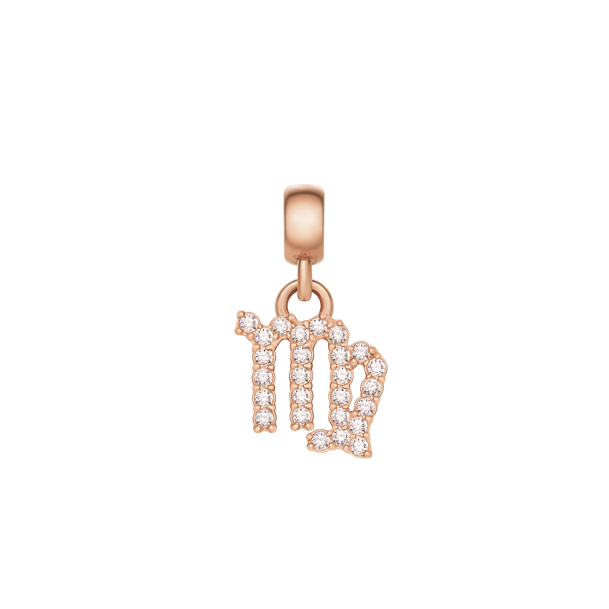 Crystal Zodiac Charm Rose Gold