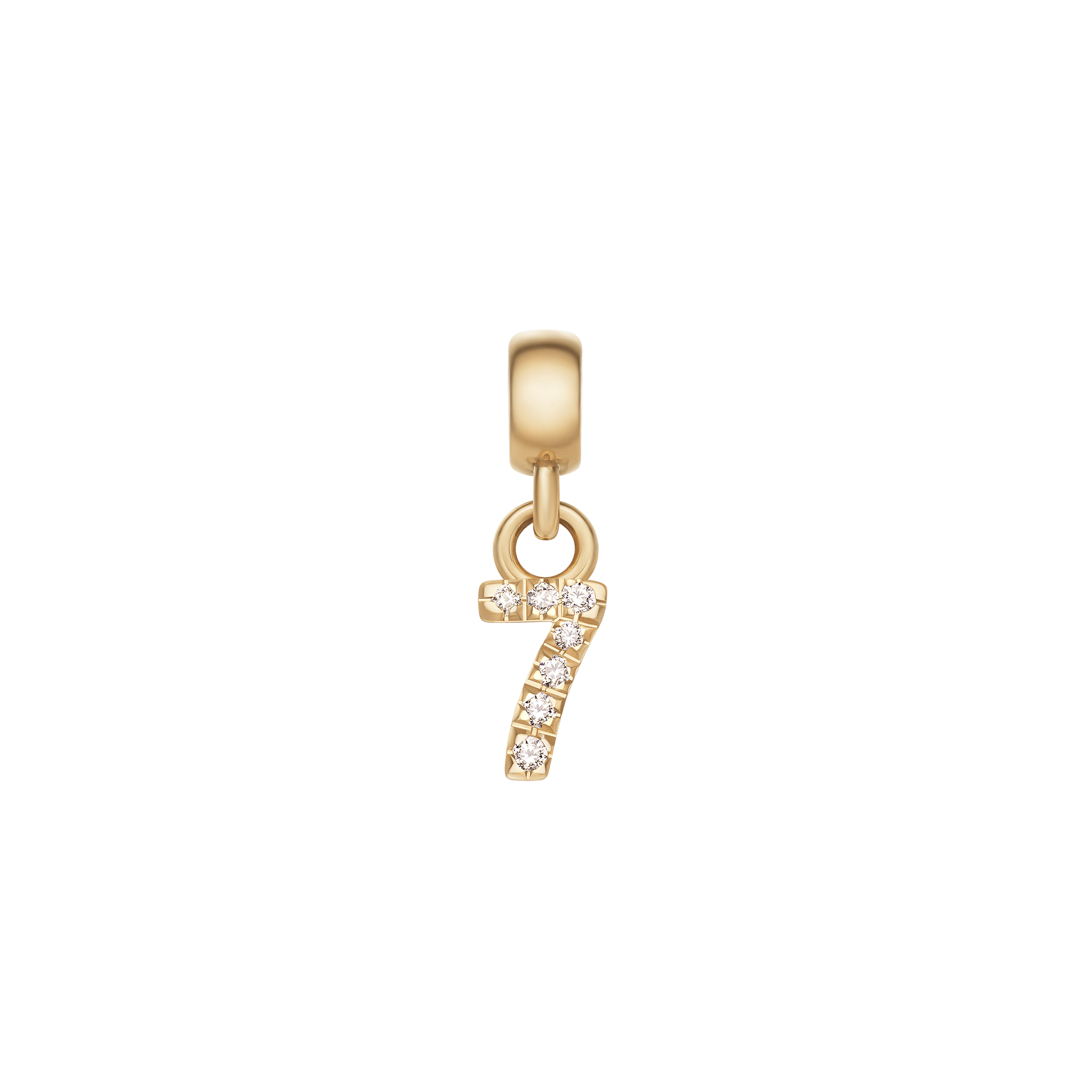 Crystal Number Charm Gold