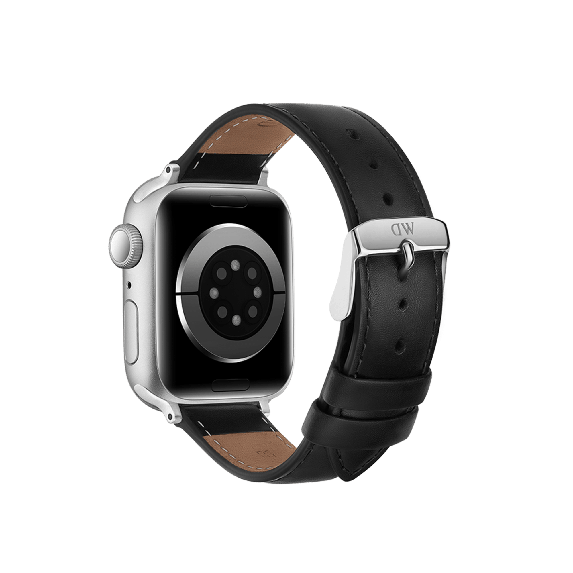 Smartwatch Strap Leather Silver