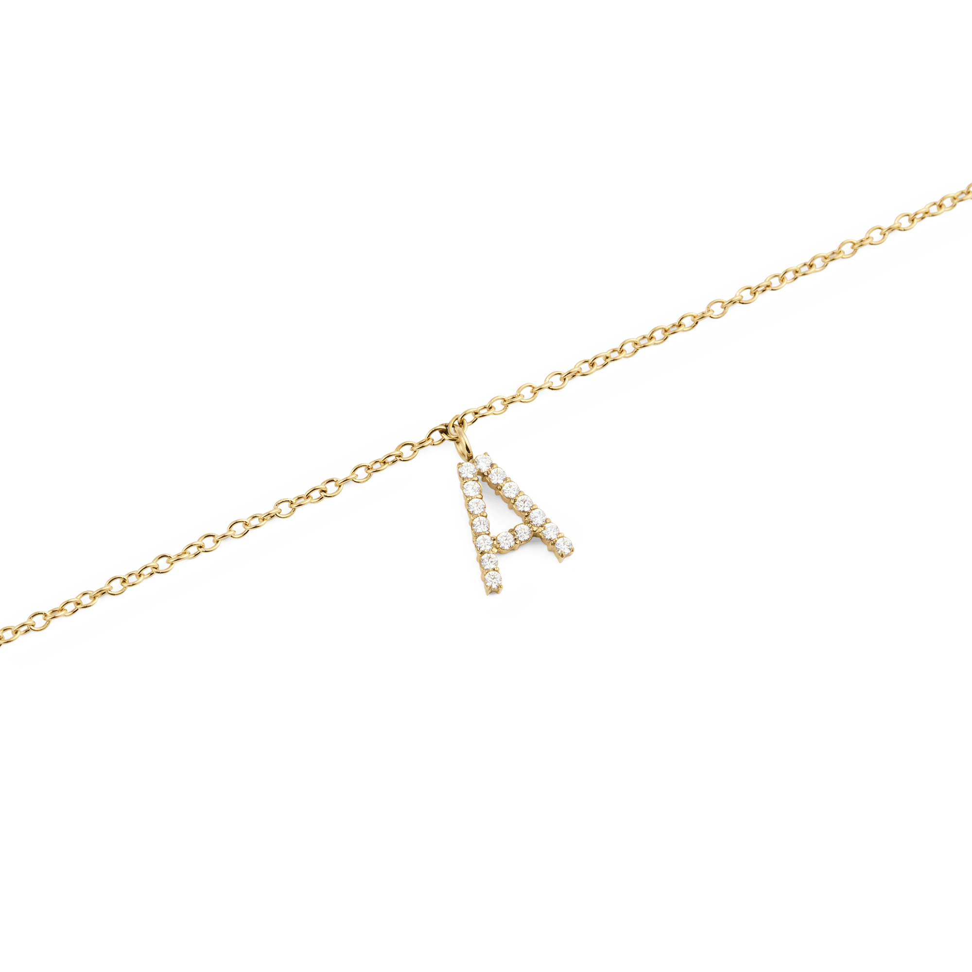 Letter Necklace Gold