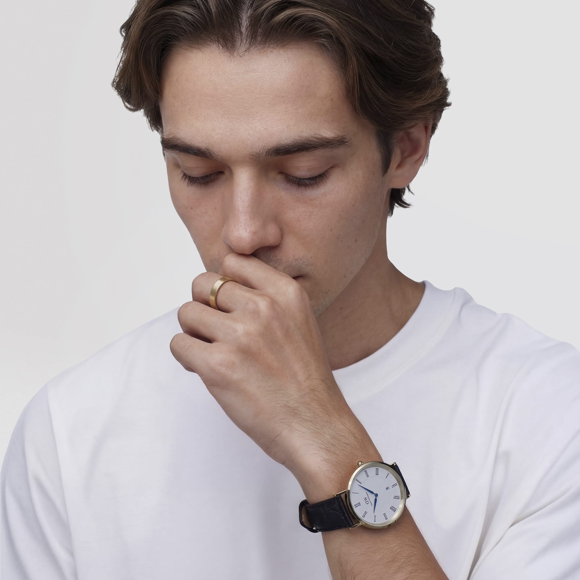 Line Ring Brushed Gold 4.5mm