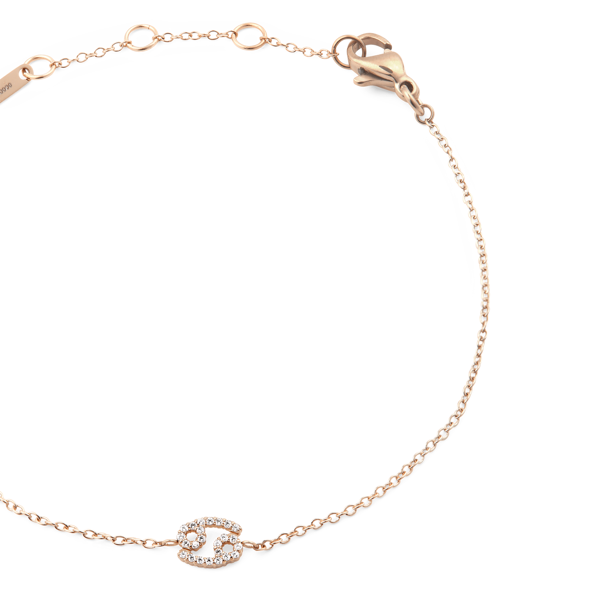 Crystal Zodiac Chain Bracelet Rose Gold
