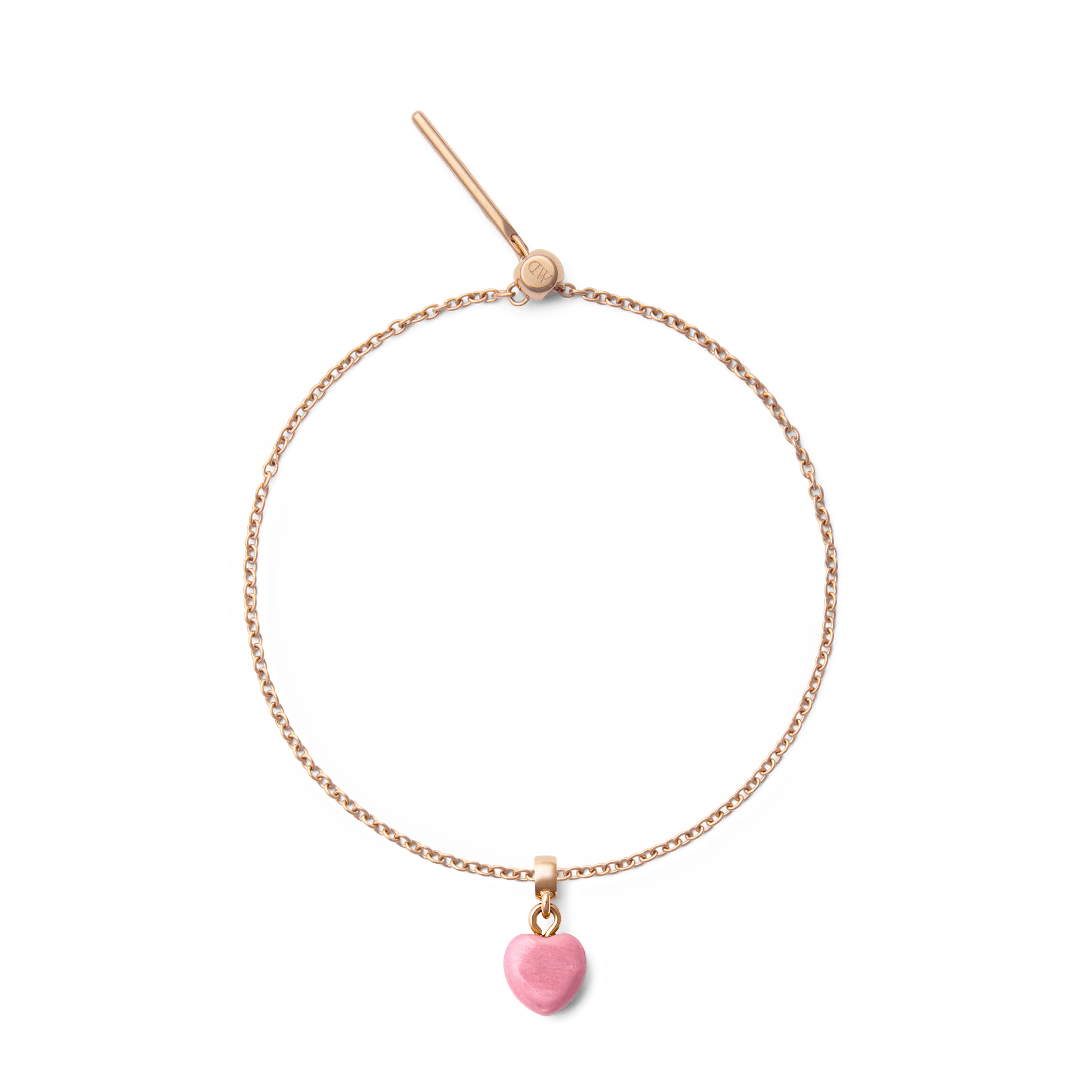 Rhondonite Heart Rose Gold Charm