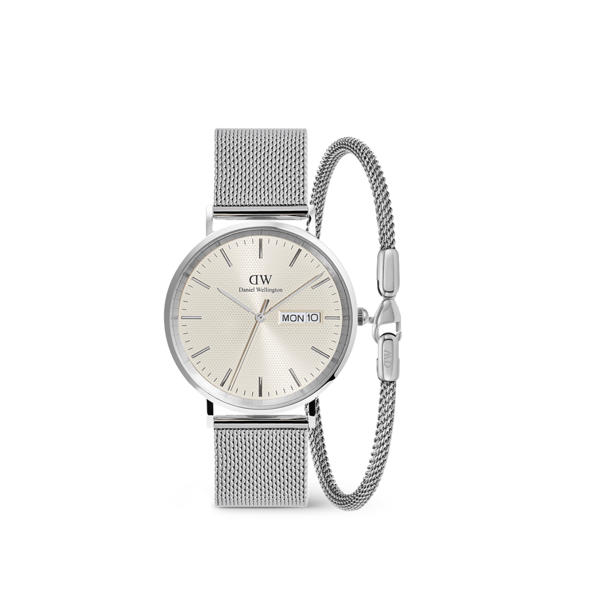 Classic Day Display & Tide Bracelet Silver Set