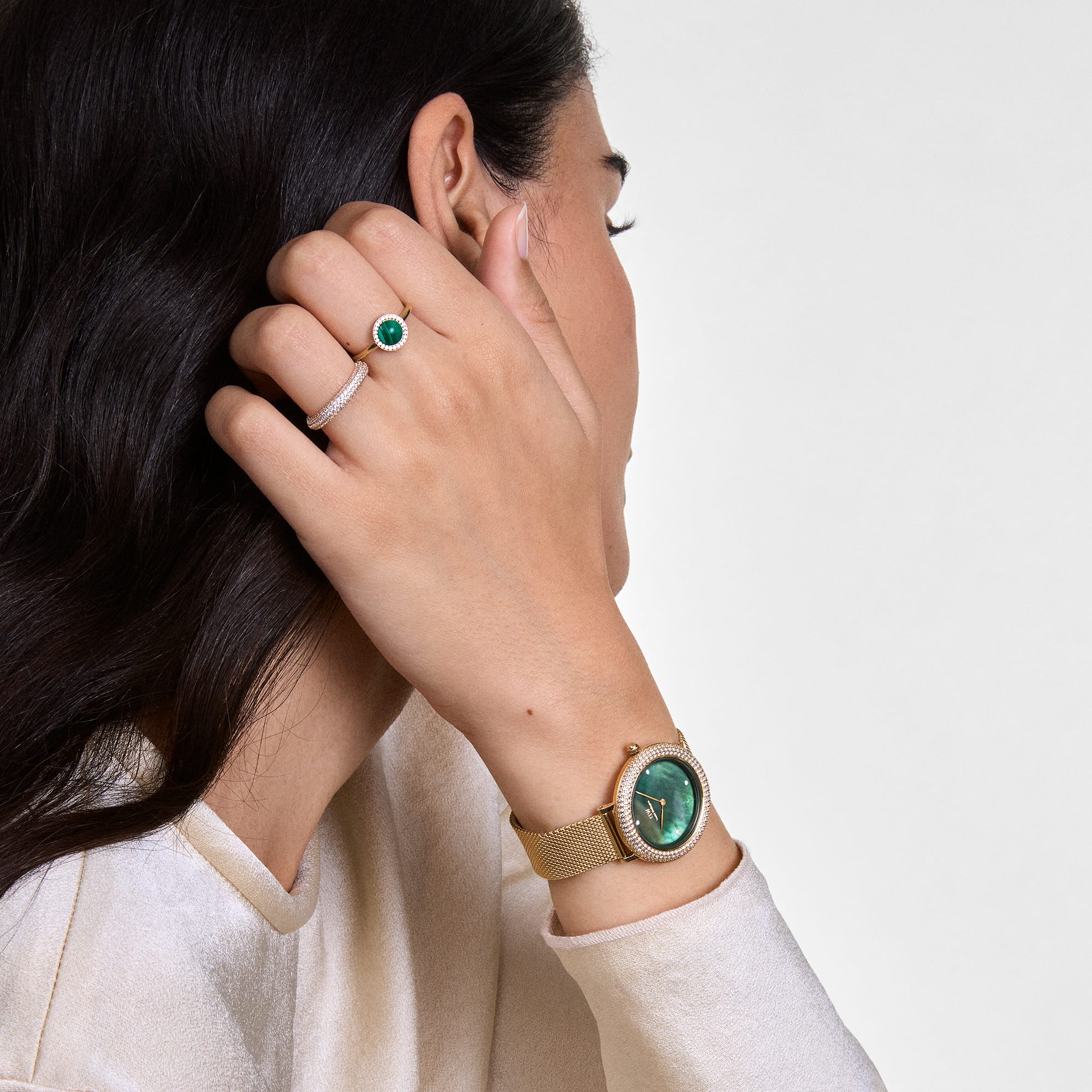 Crystalline Bezel & Audrey Green Set