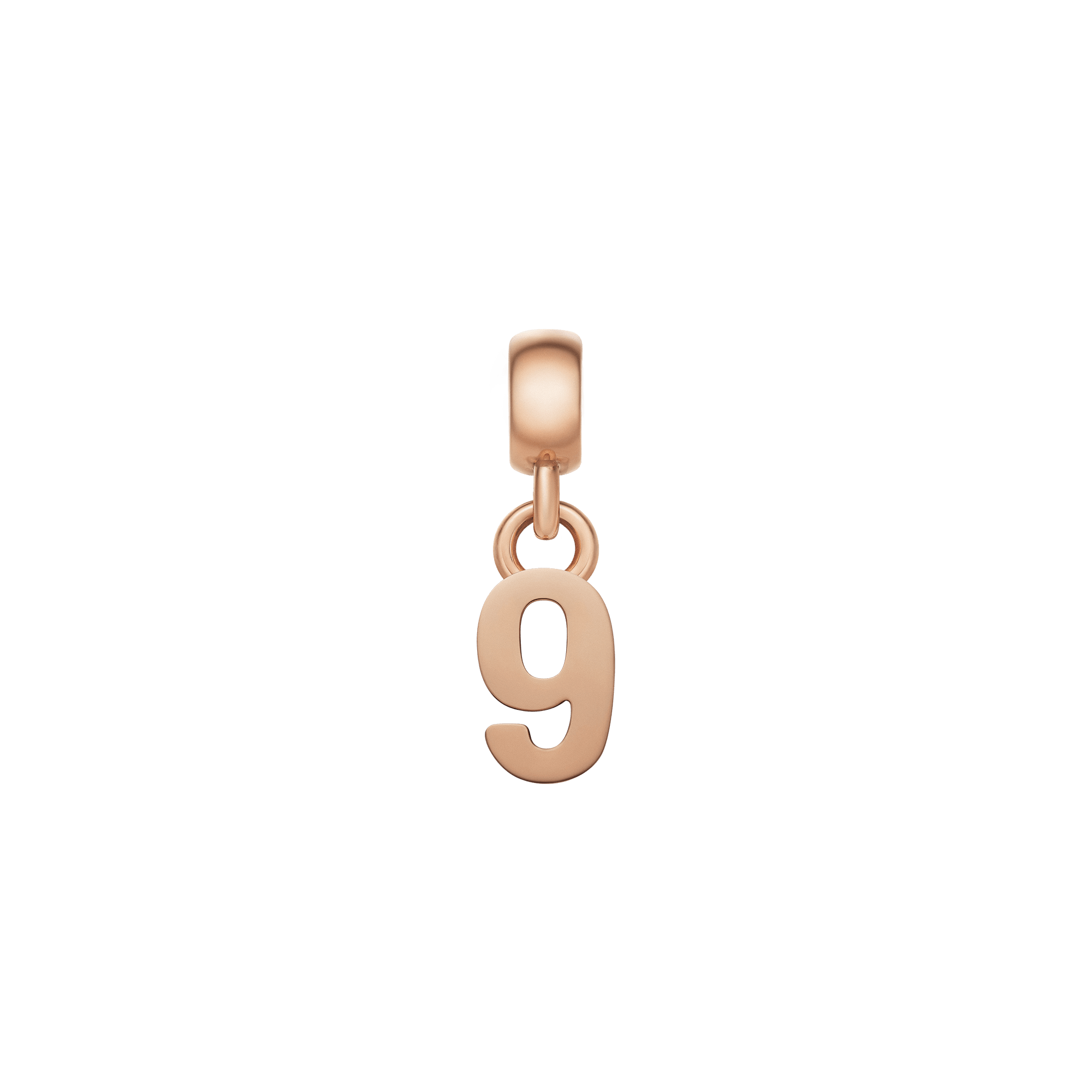 Number Charm Rose Gold