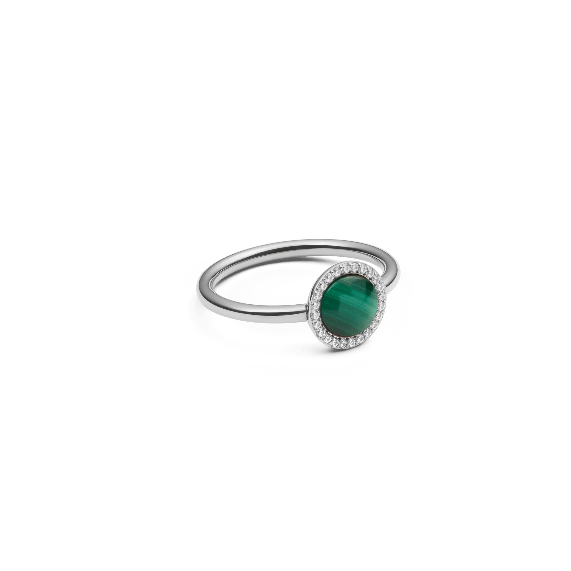 Audrey Ring Malachite Silver
