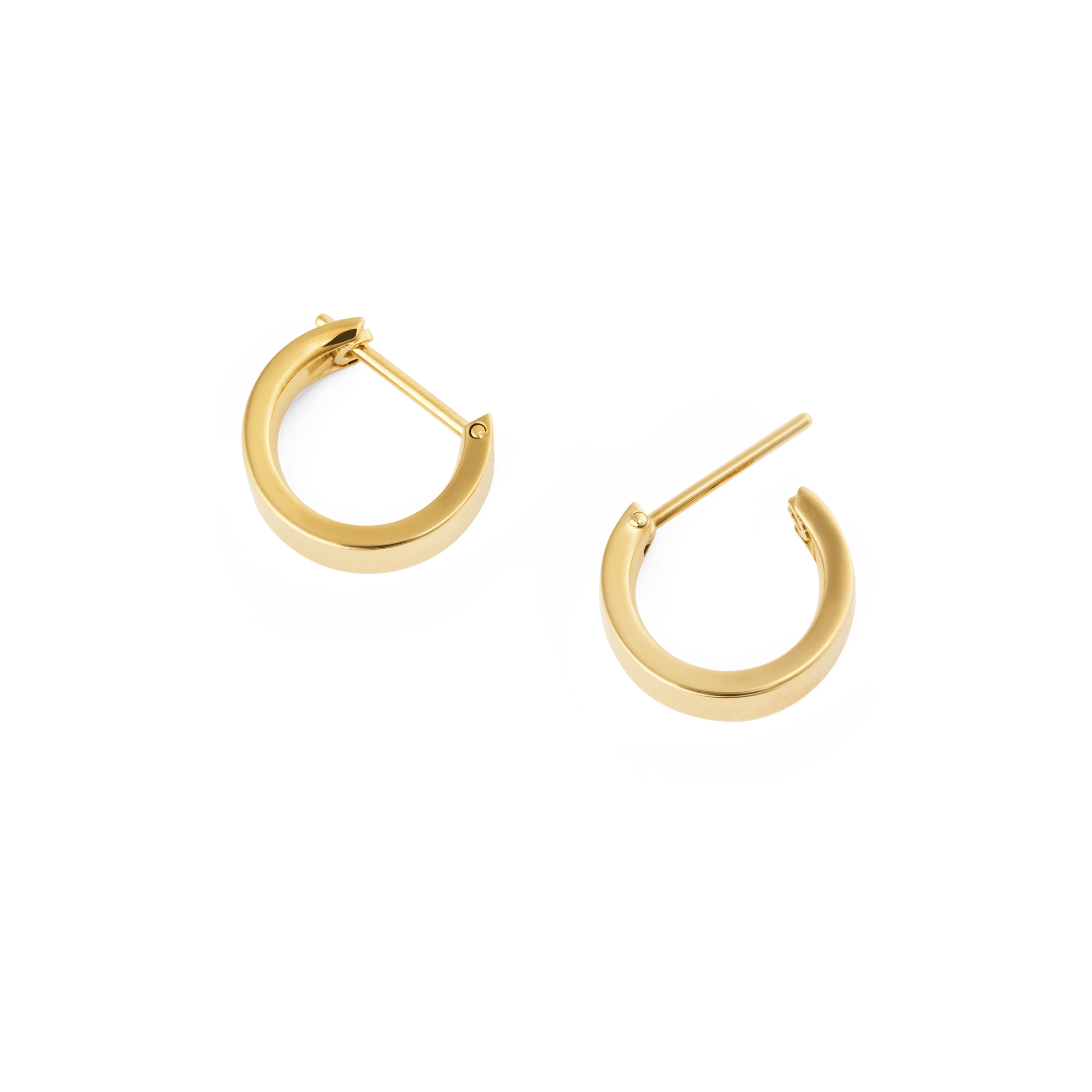 Line Earrings Polished Gold 3.5mm
