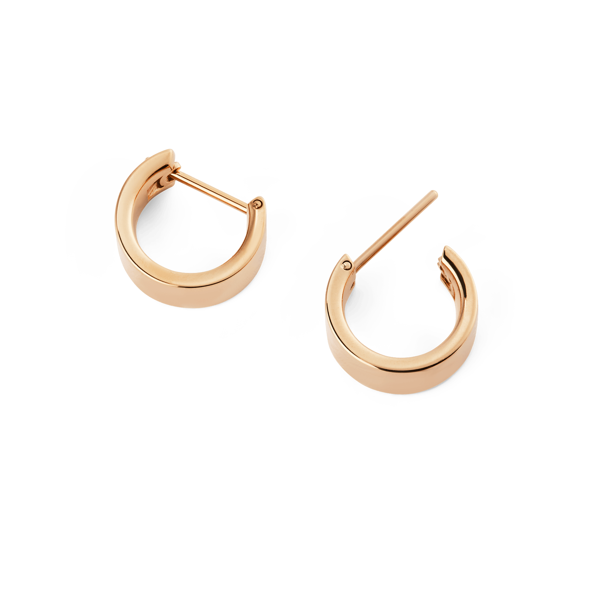 Line Earrings Polished Rose Gold 5.5mm