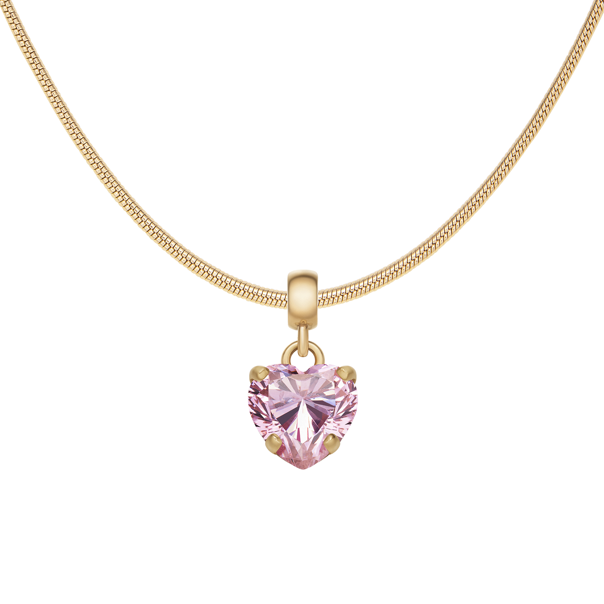 Heart Pink Crystal Charm G