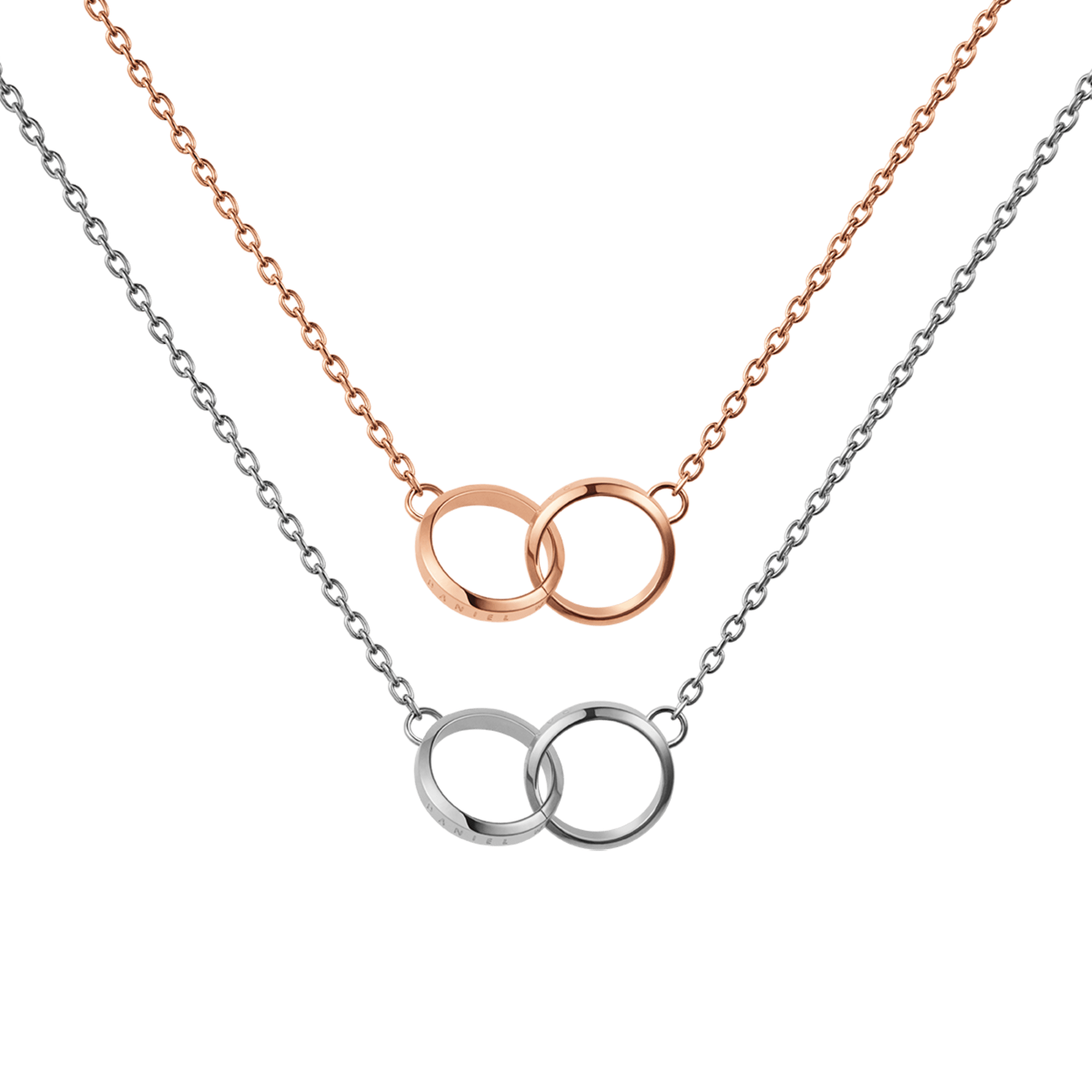 Elan Unity Necklace Rose Gold + Silver