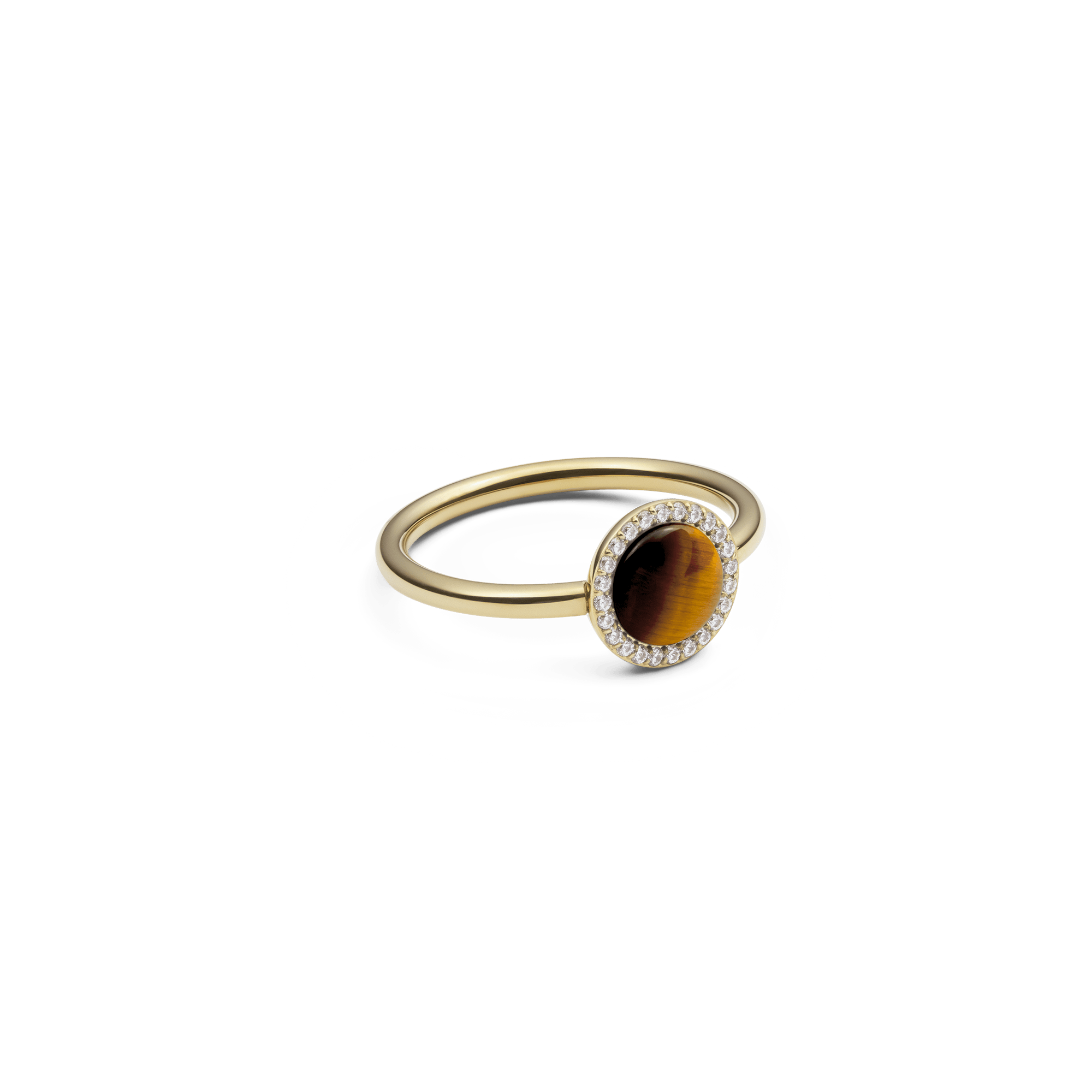 Audrey Ring Tiger Eye Gold
