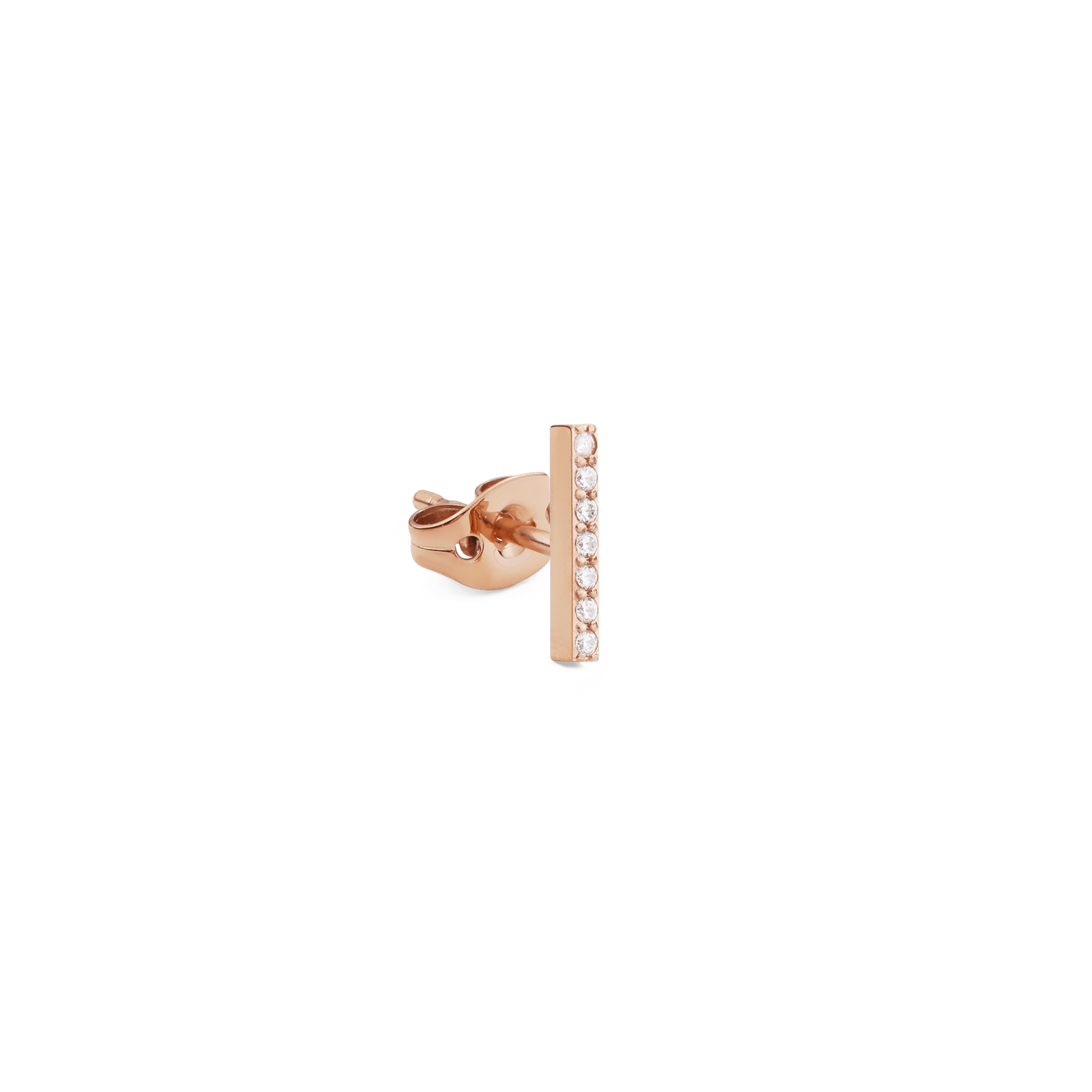 Crystal Bar Stud Rose Gold