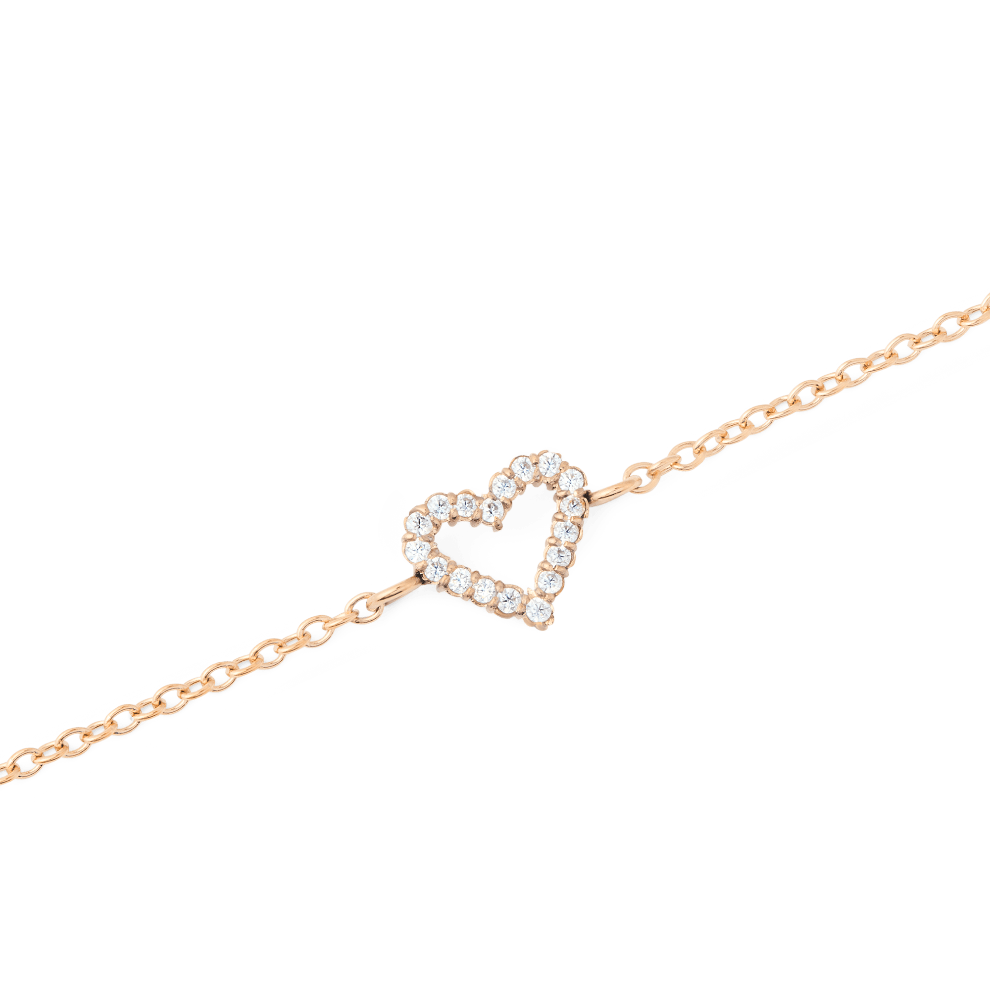 Mirelle Heart Bracelet Rose Gold
