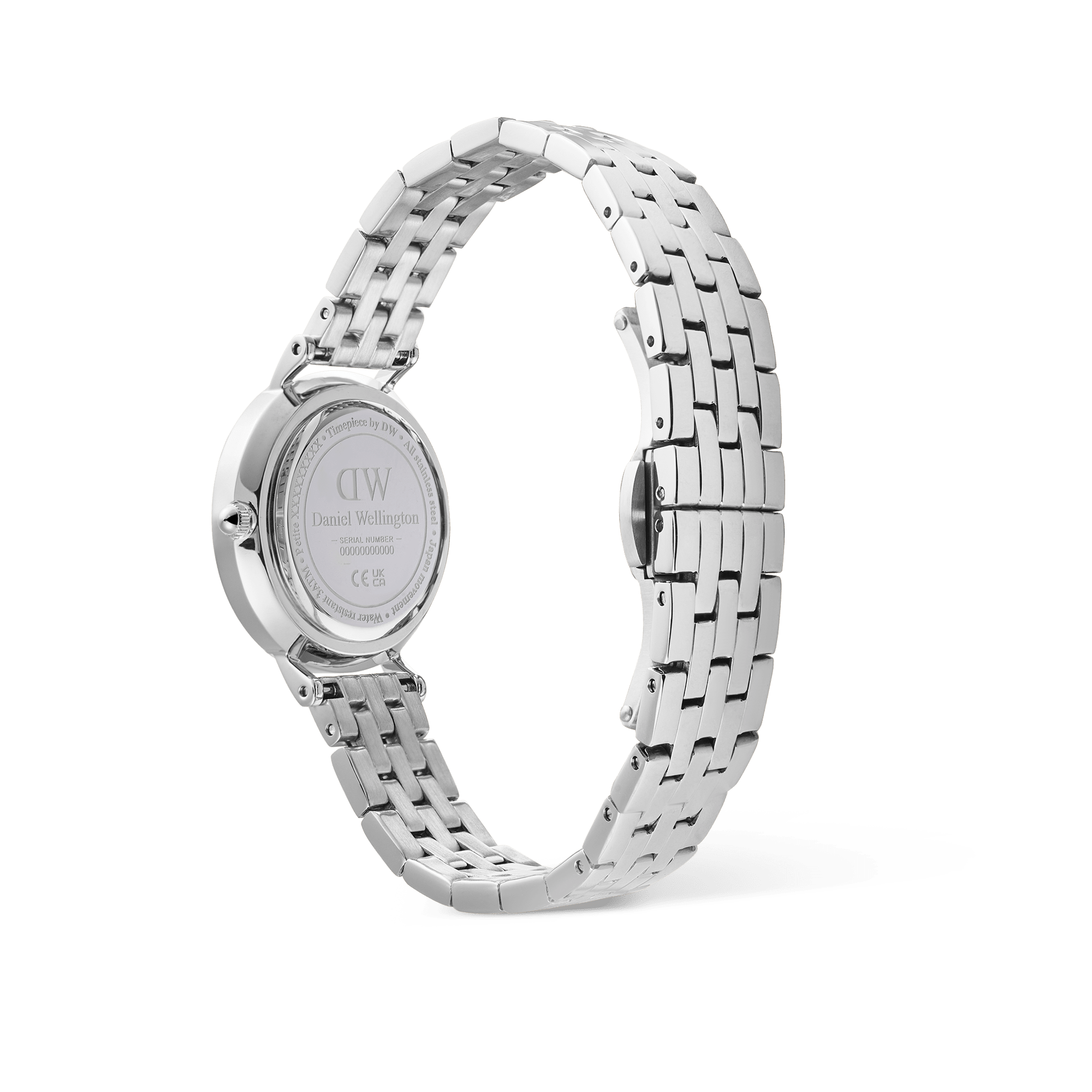 Petite Roman Numerals Date 5-link  Silver
