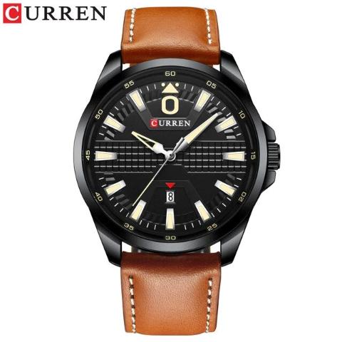 Curren Men's Leather Band Business Watch (Dial 4.7cm) - CUR182