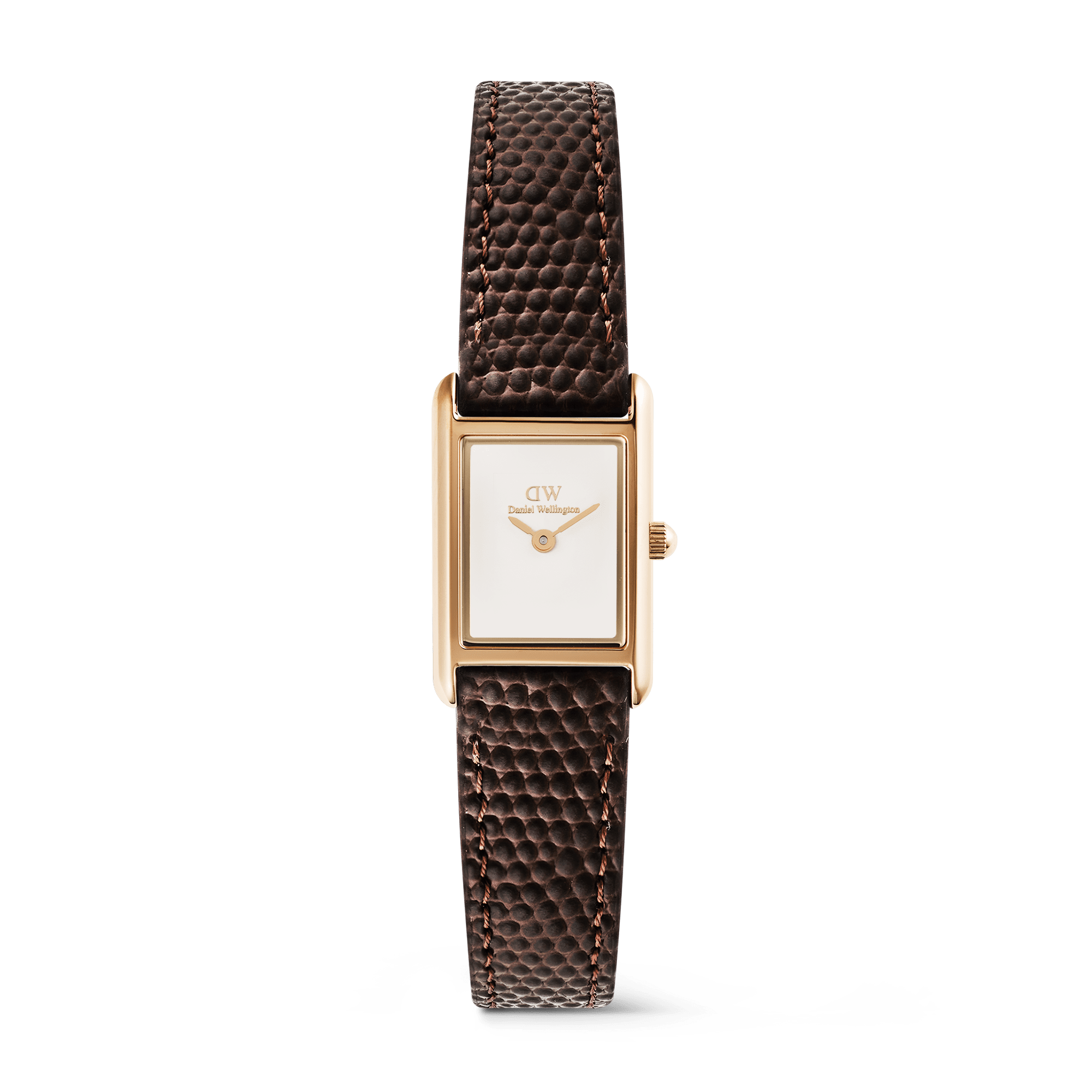 Bound Mini Dark Brown Lizard Rose Gold