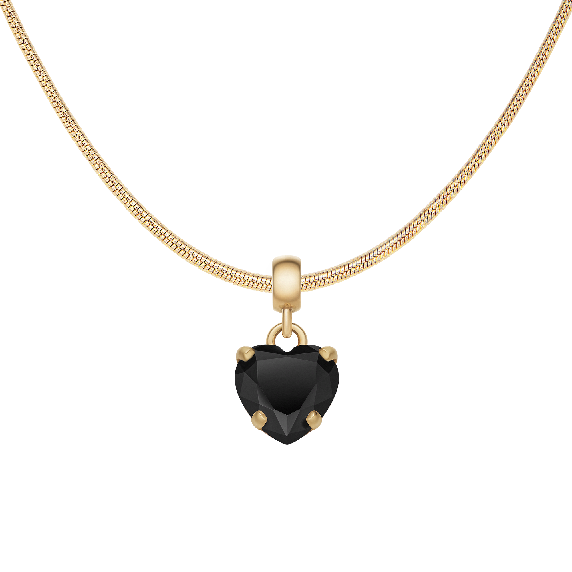 Heart Black Crystal Charm G