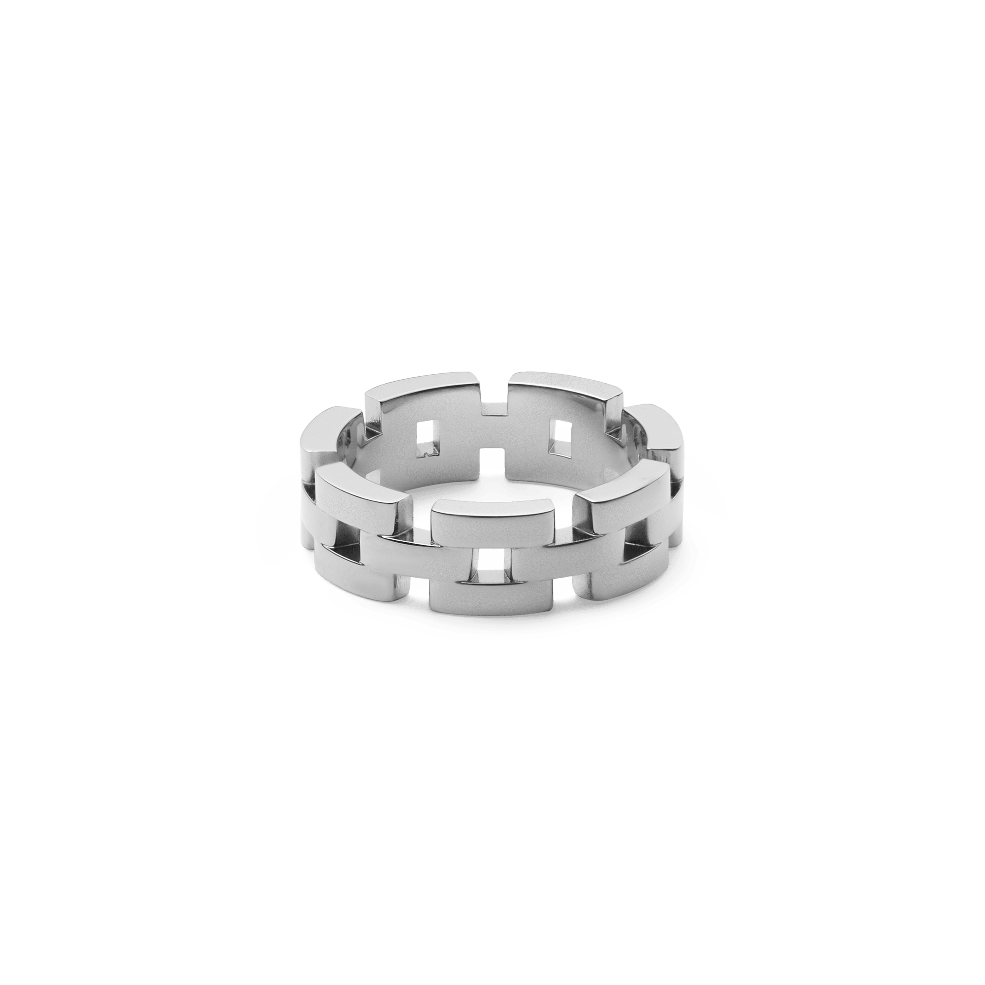 3-Link Ring Silver