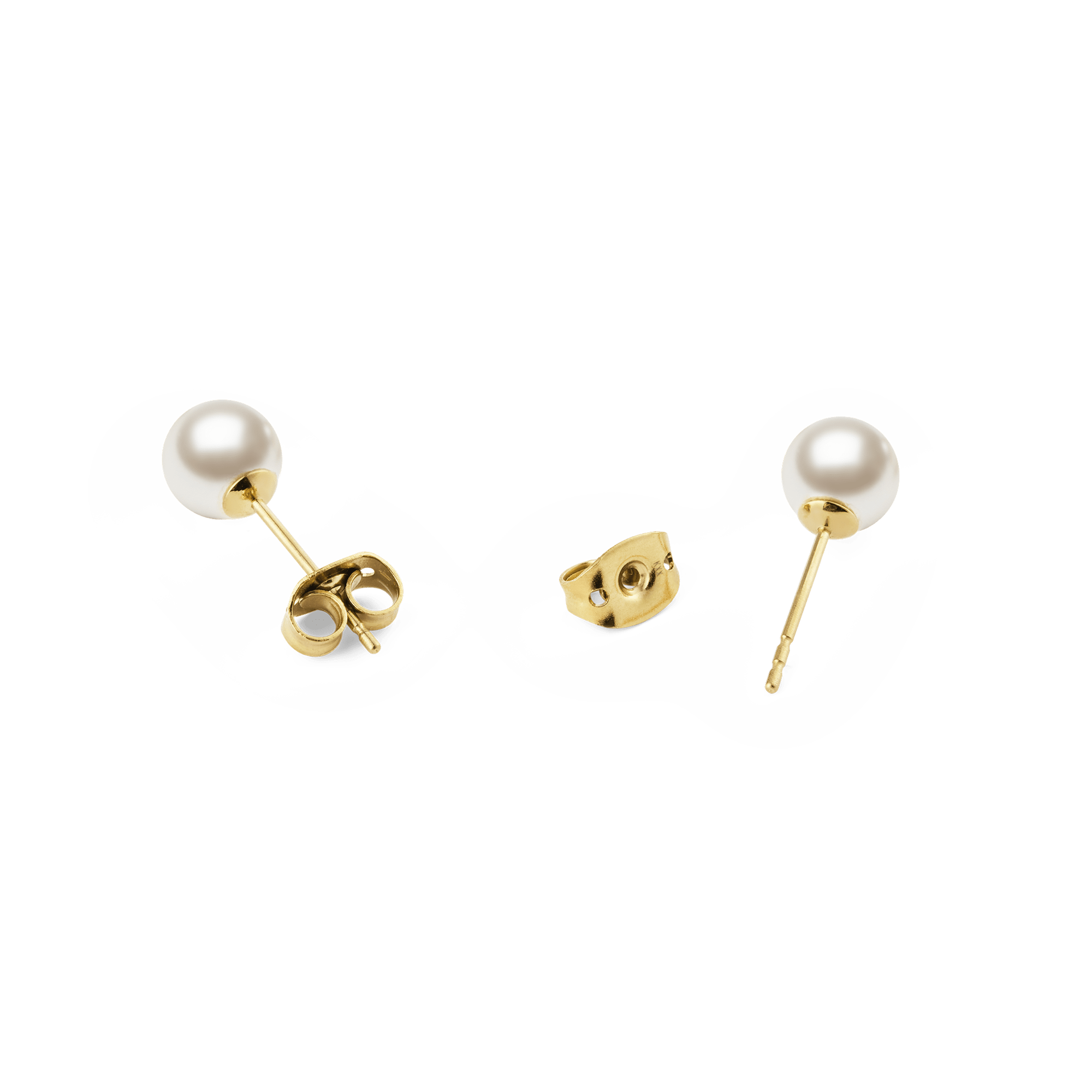 Pearl Stud Earrings Gold