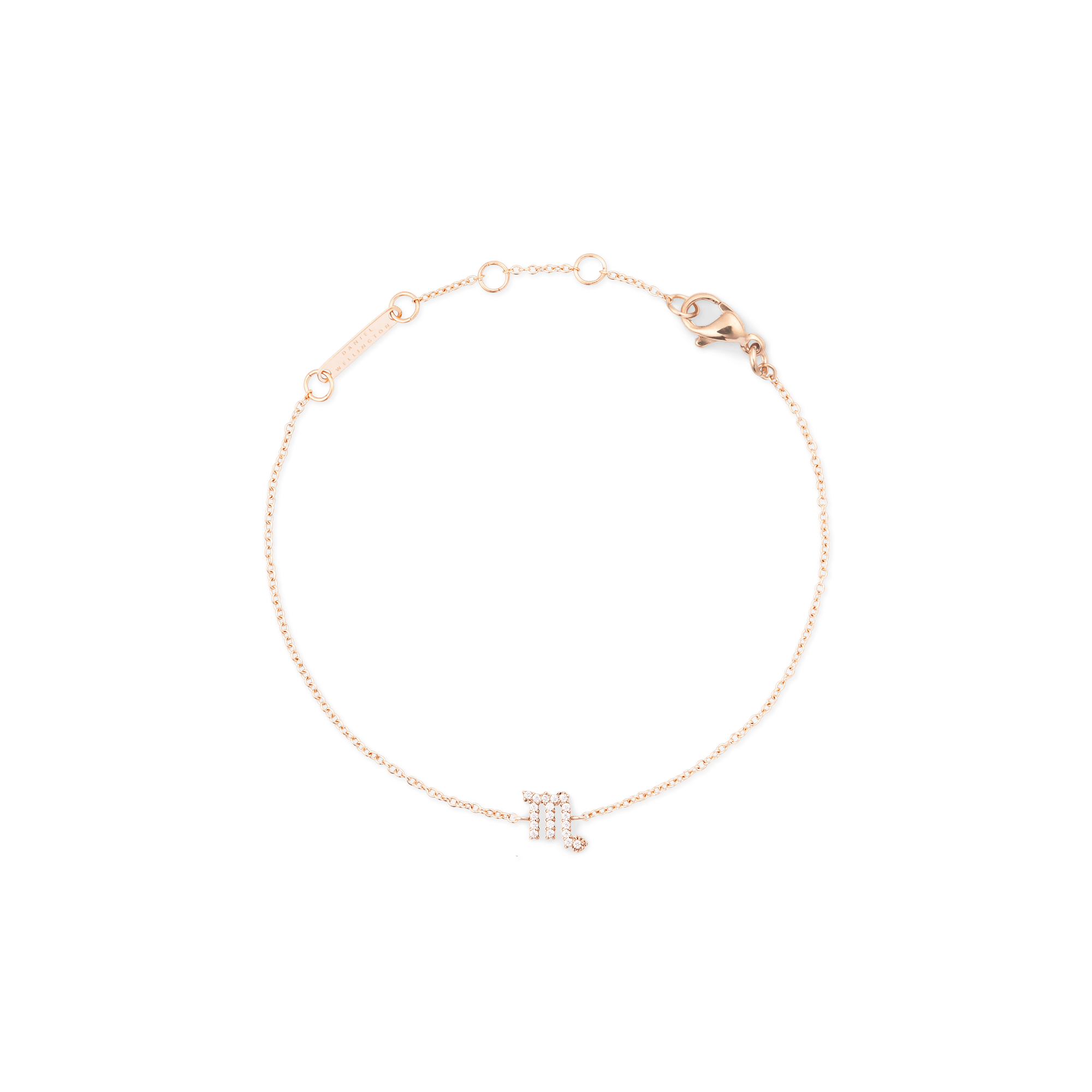 Crystal Zodiac Chain Bracelet Rose Gold