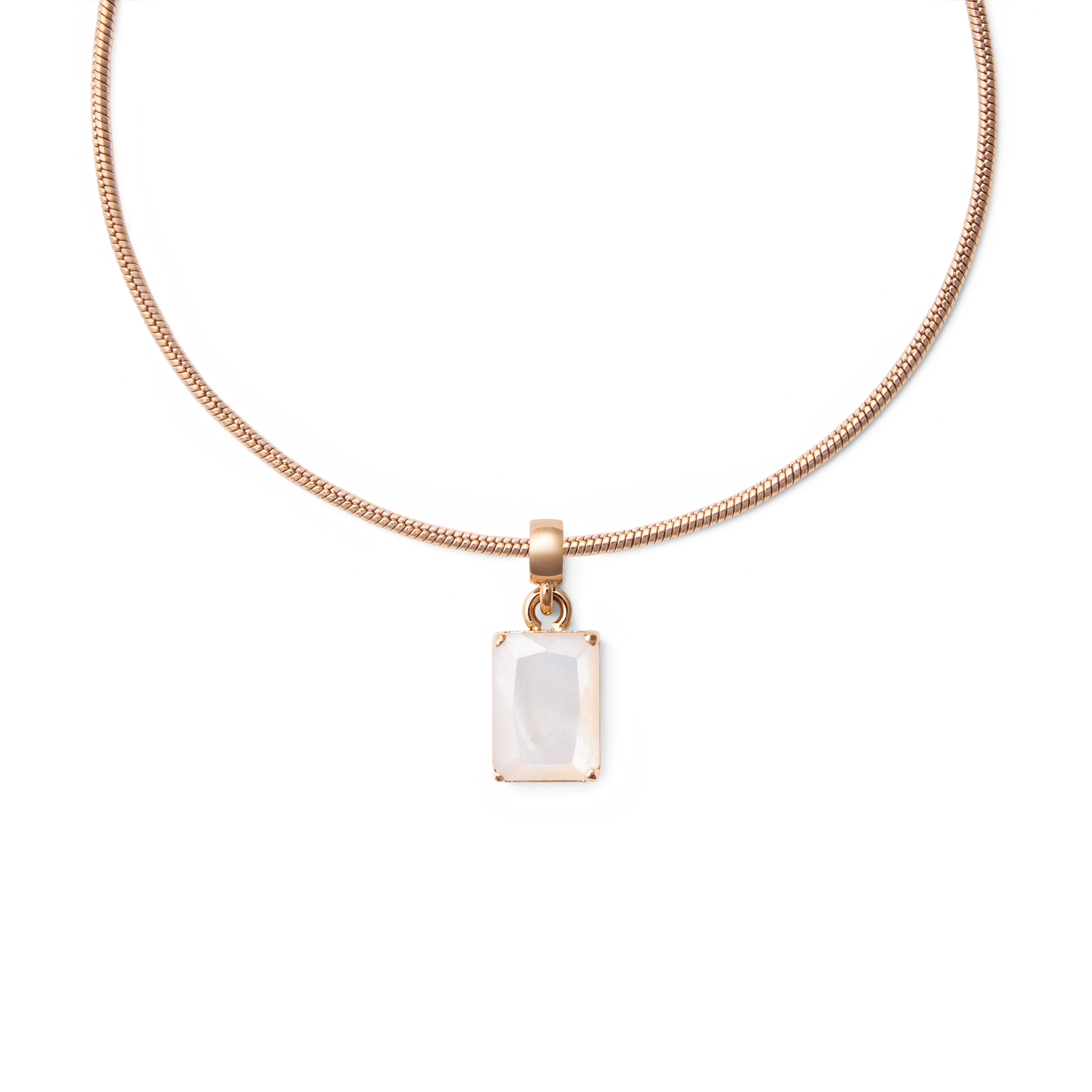 Mother of Pearl Octagon Rose Gold Charm